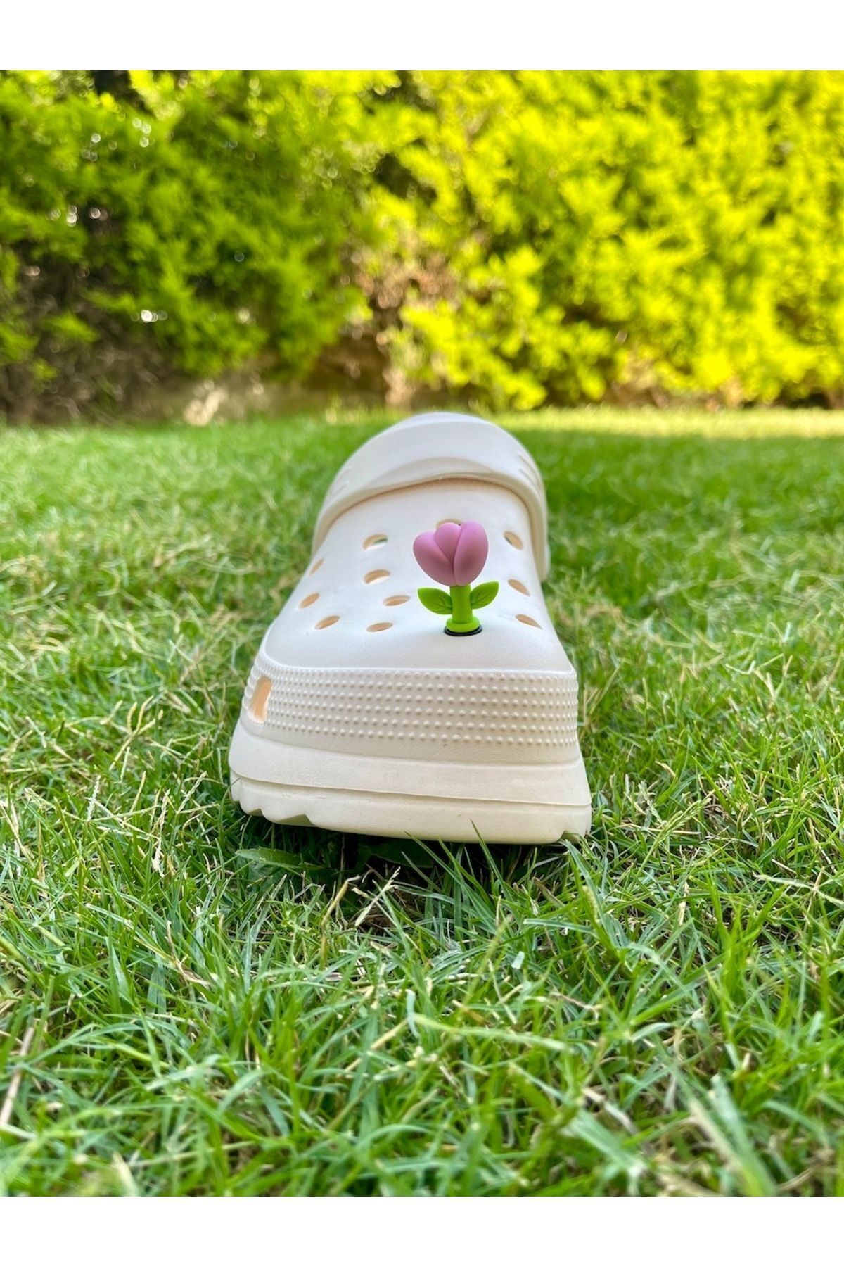 Crocs 3 Boyutlu Pembe Lale Charm/ 3d Çiçek Süs/ Üç Boyutlu Terlik Süsü/jibbitz