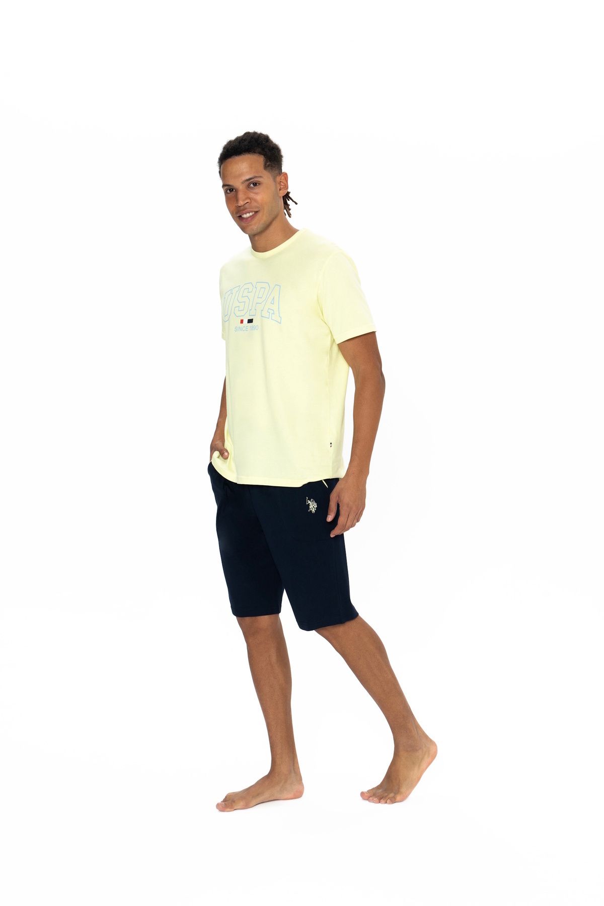 U.S. Polo Assn.-Original Licensed New Season Men's Round Neck T-Shirt Shorts Set 2