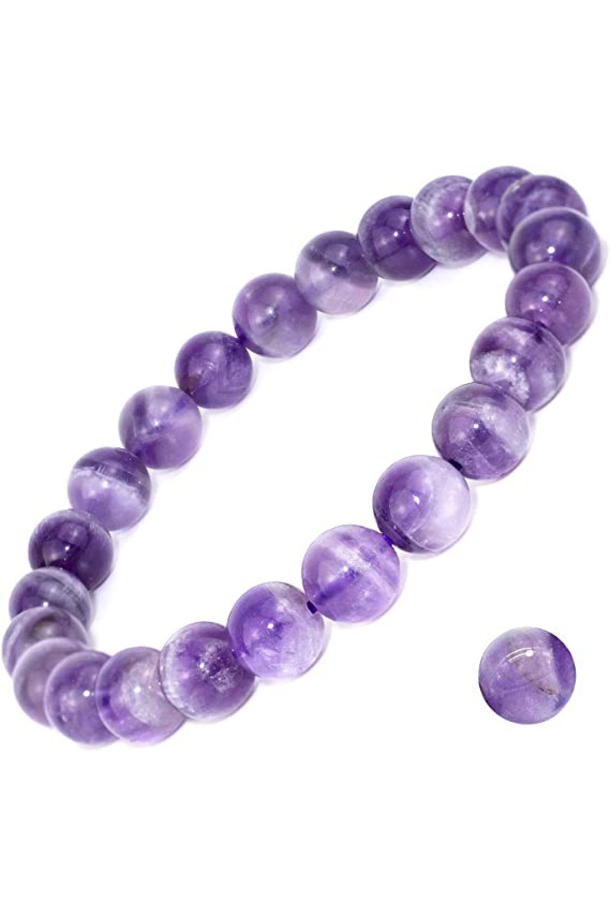 Choice-6mm PURPLE Natural Dream Lace Amethyst Stone Beaded Bracelets Women Purple Crystal Quartz Energy Bea 1