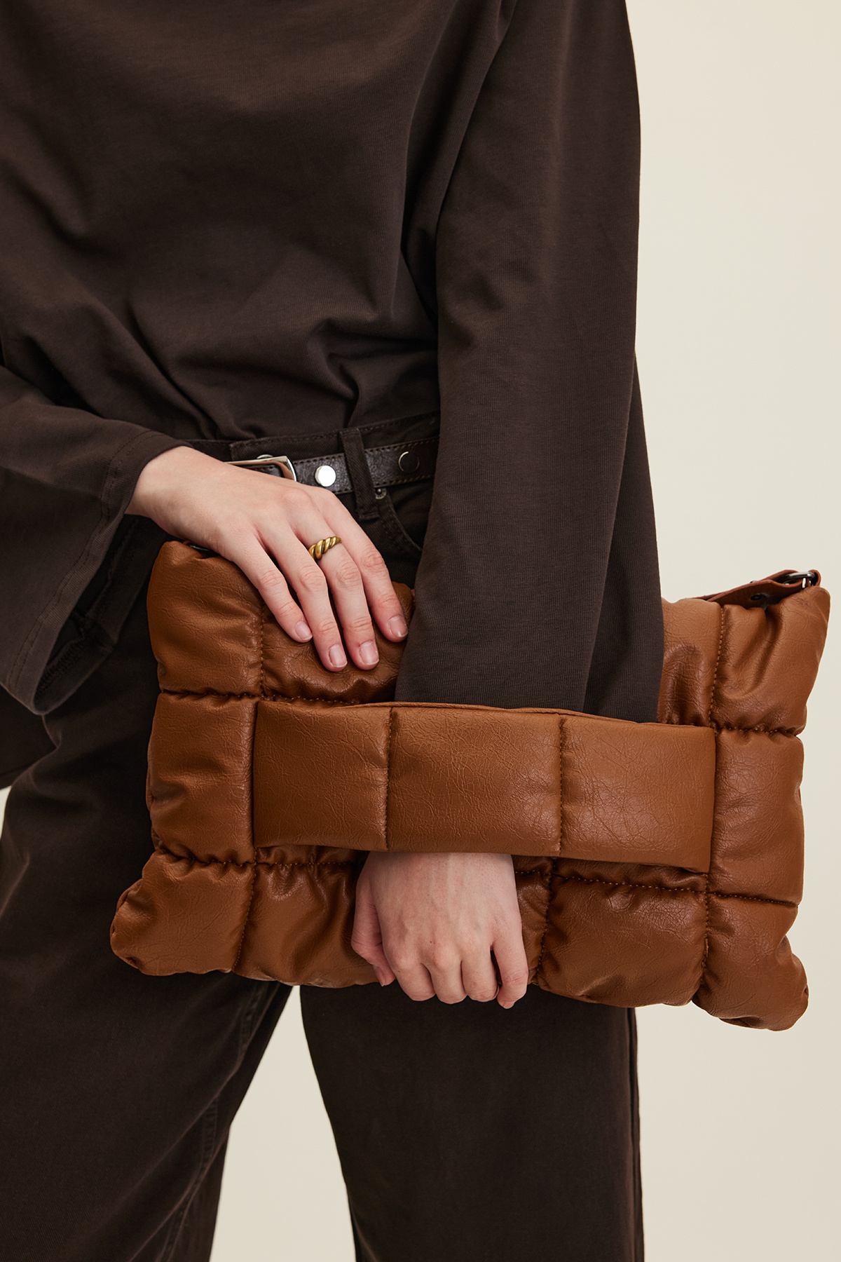 Manuka-Soft Leather Camel Karisiçane Bag 4