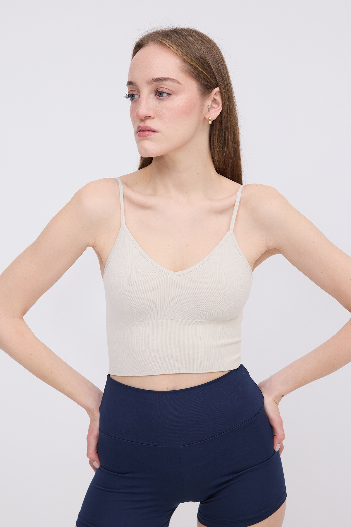 Addax-A009 Crop Tank Top with Rope Straps 6