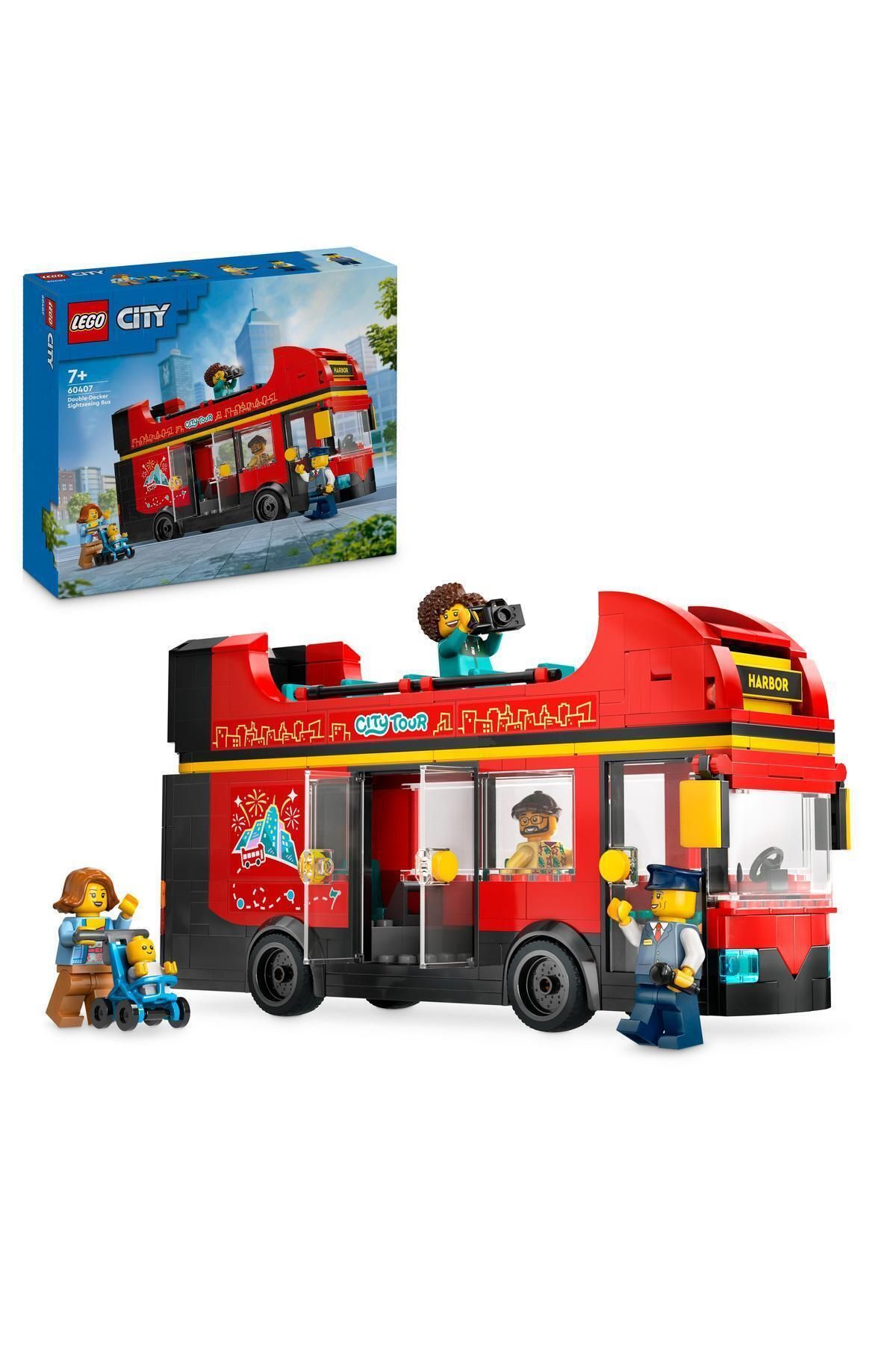 LEGO City Red Sightseeing Bus - Set De Construcție Pentru Copii Cu Vârsta De La 7 Ani În Sus (384 Bucăți) - One Size