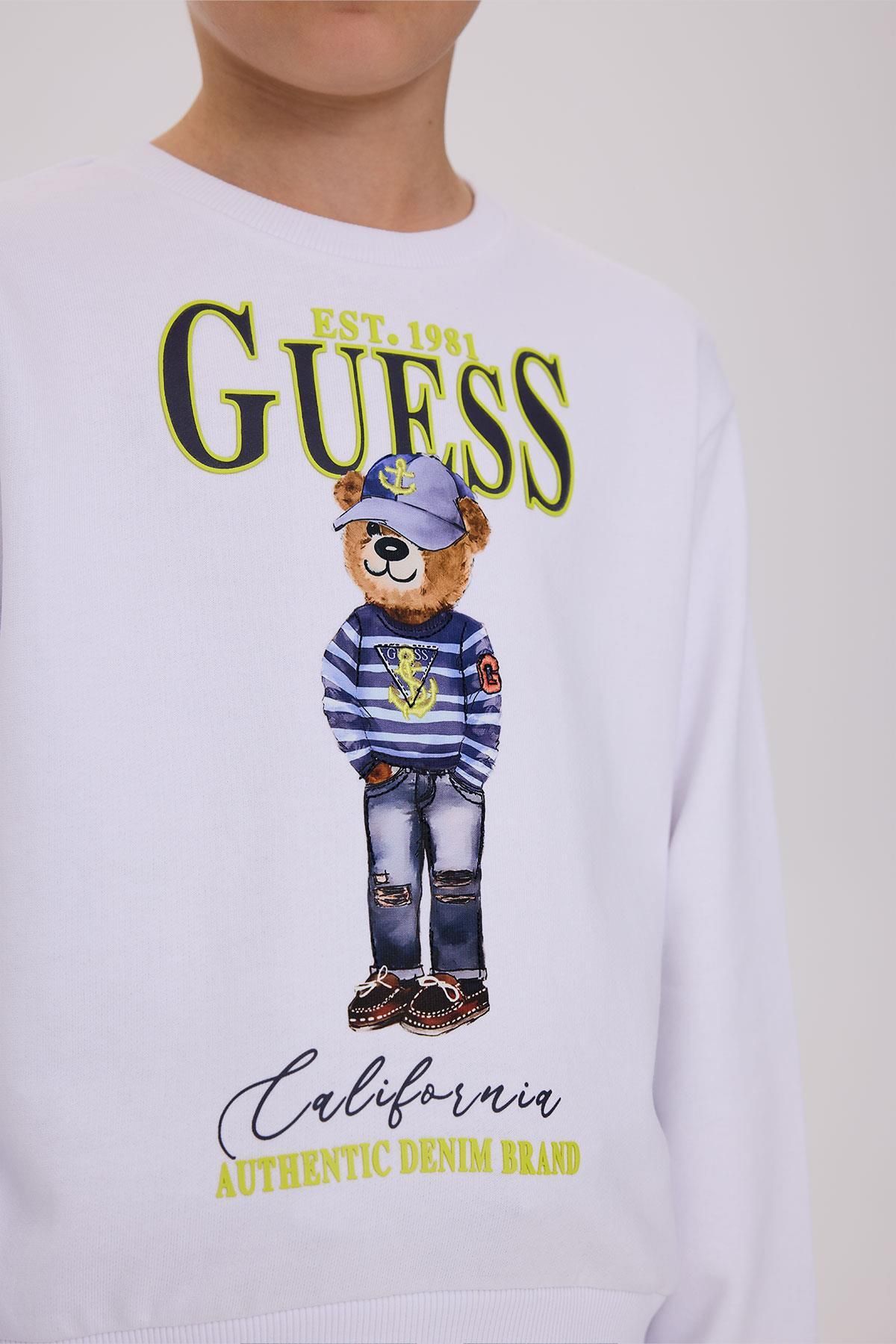 Guess-Бял суичър за момче 3