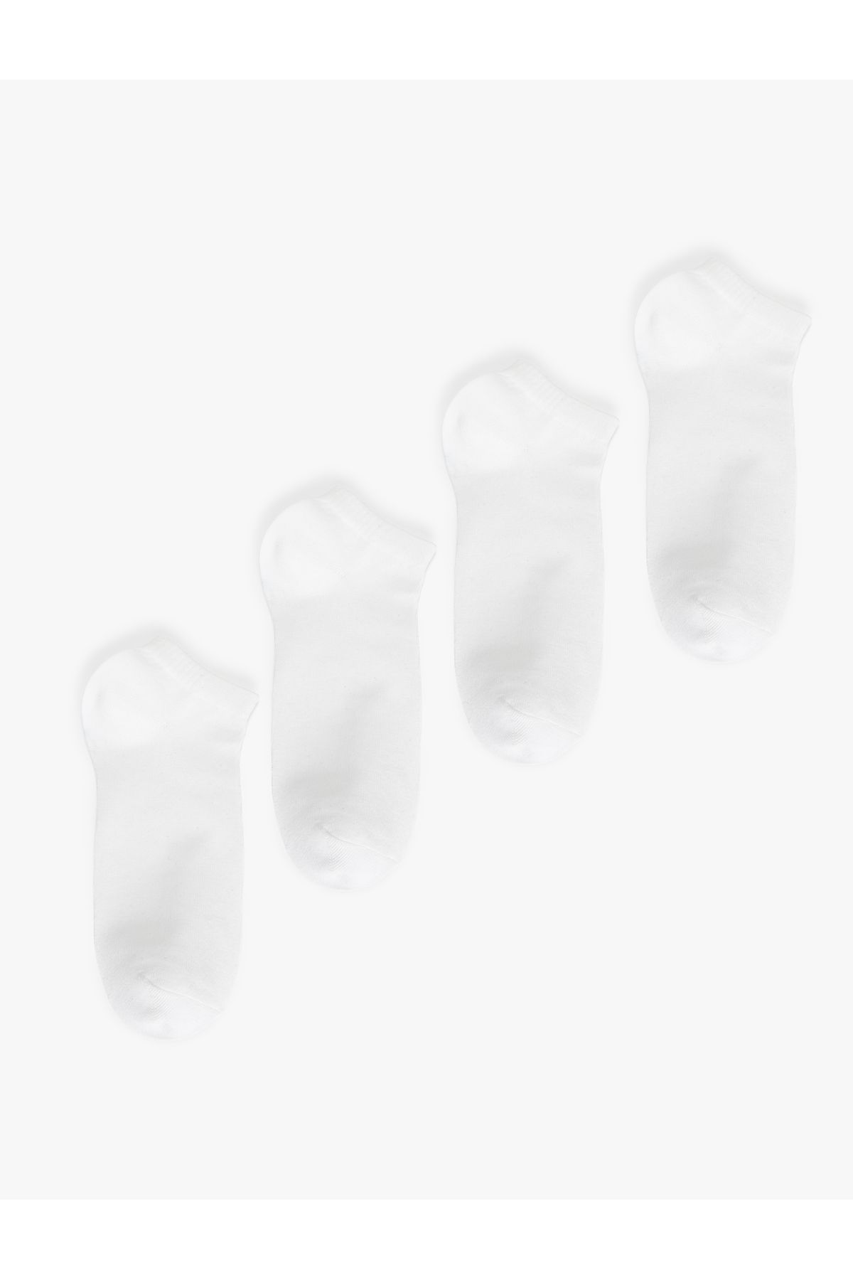 Koton-Basic Cotton Blended 4-Piece Booties Socks Set 2
