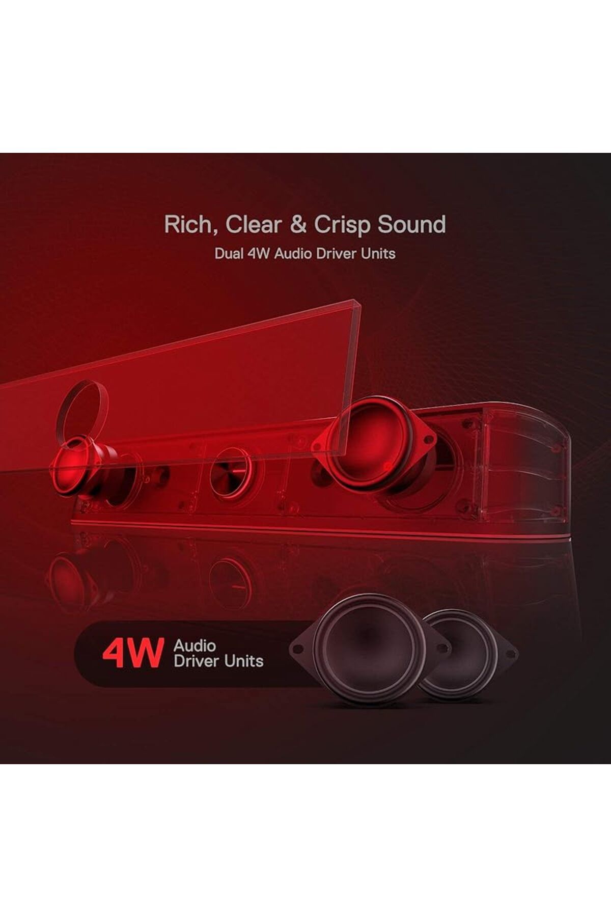 COOYA-Computer speaker,Desktop Soundbar with Dynamic Lighting Bar Audio-Light Sync, Touch-Control Backlit 5