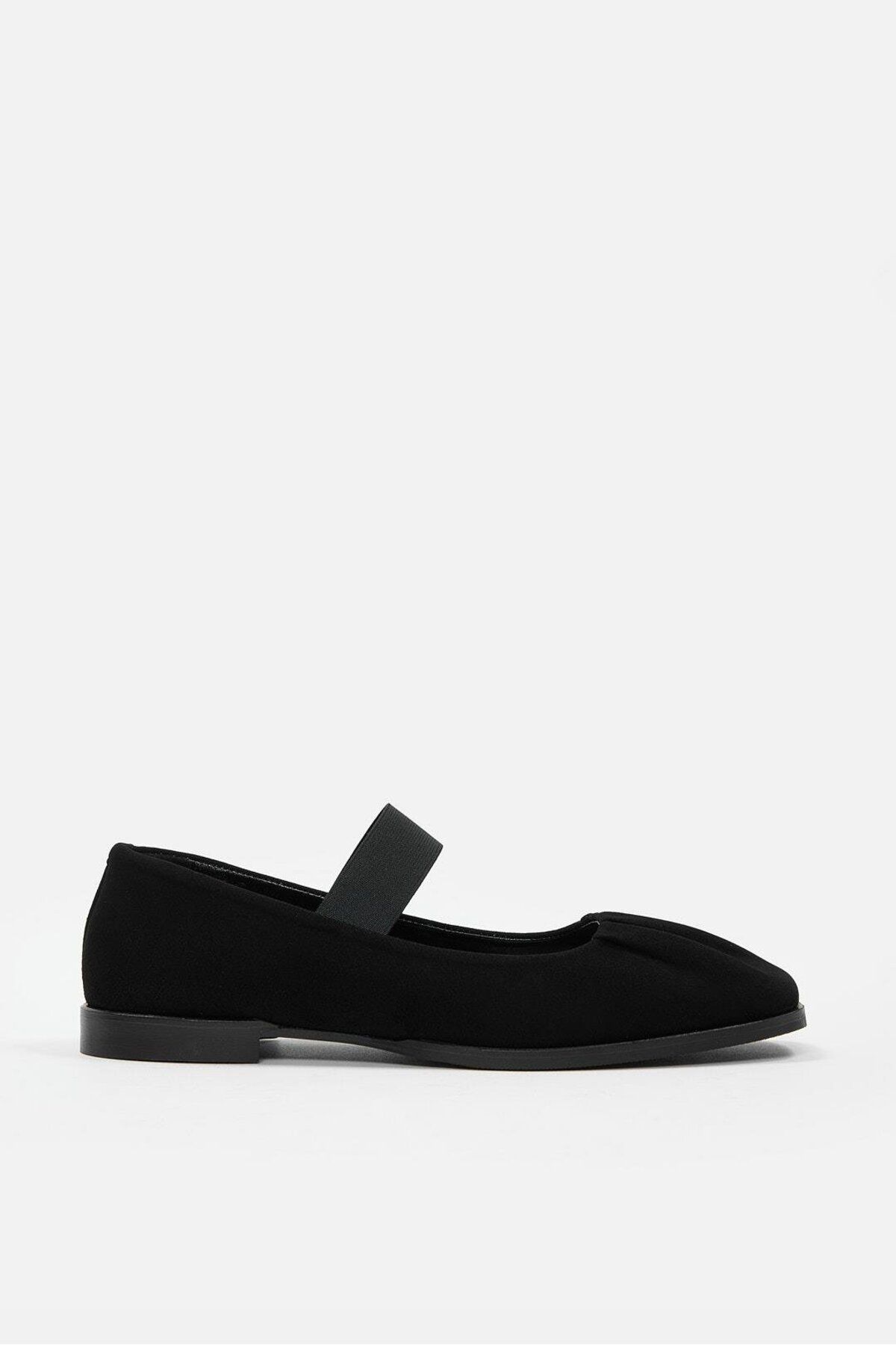 NILUFARR-Jimmy Black Suede Genuine Leather Women's Ballerinas 2