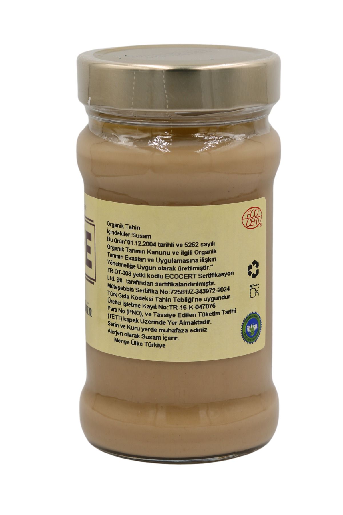 Sade Organik-Simple Organic Tahin 300 Gr 4 Pack 3