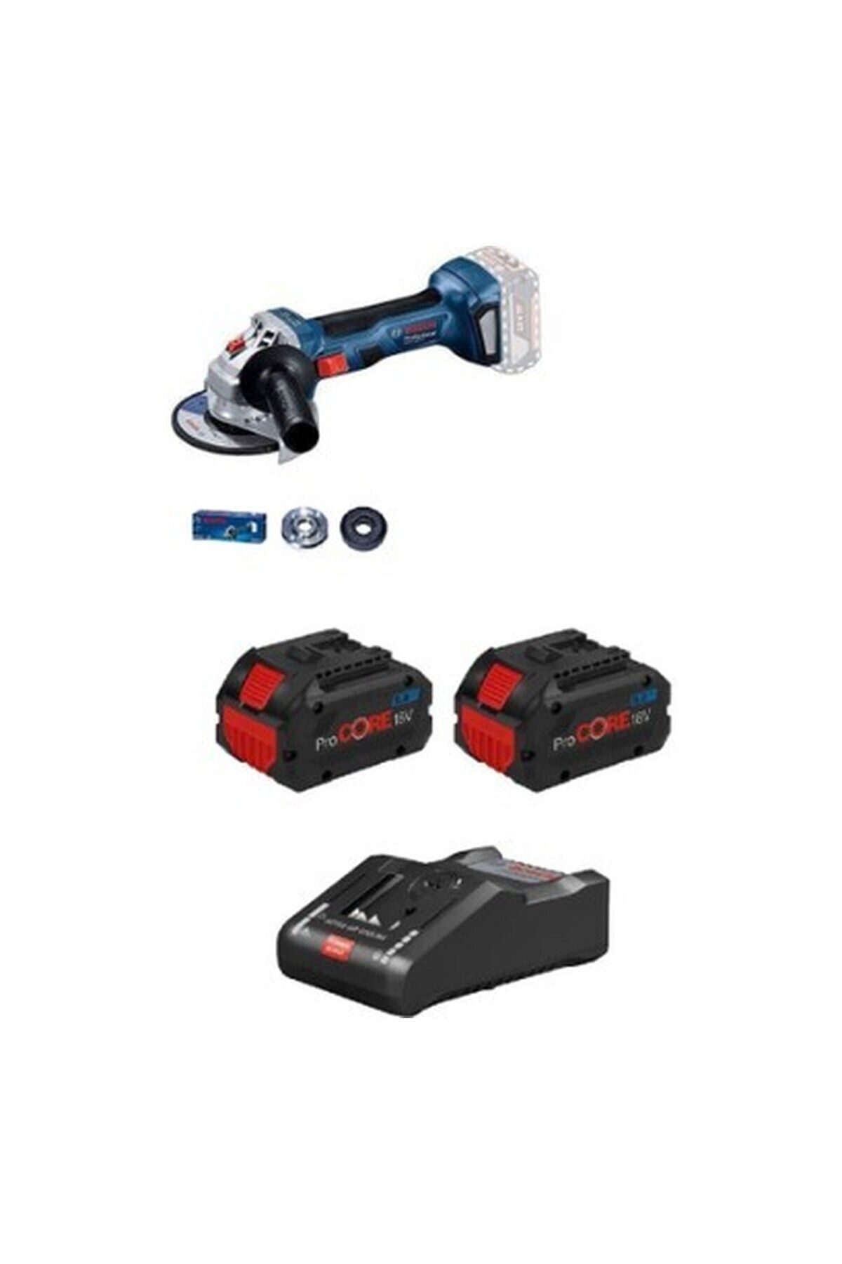 Bosch Professional GWS180-LI Şarjlı Taşlama + 2 x 8 Ah Akü ve Dolum Cihazı