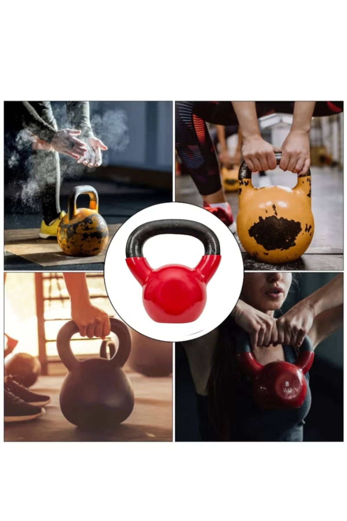 MAAS-6kg Kettlebell Exercise Weights Red with Black Handle 2
