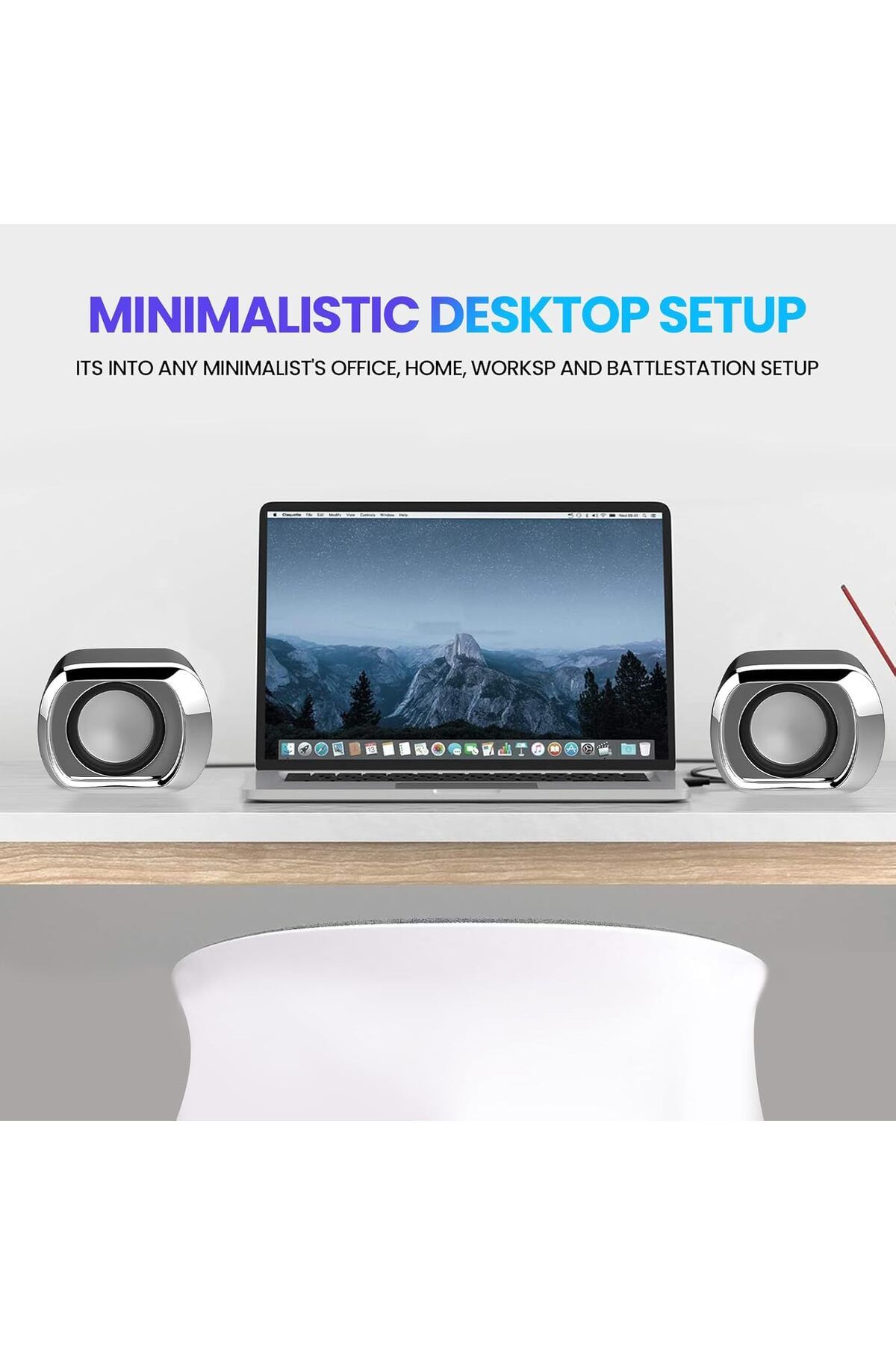 COOYA-Computer Speaker, Volume Control and 3.5 Mm Audio Plug, USB-Powered Desktop Speaker Suitable 4
