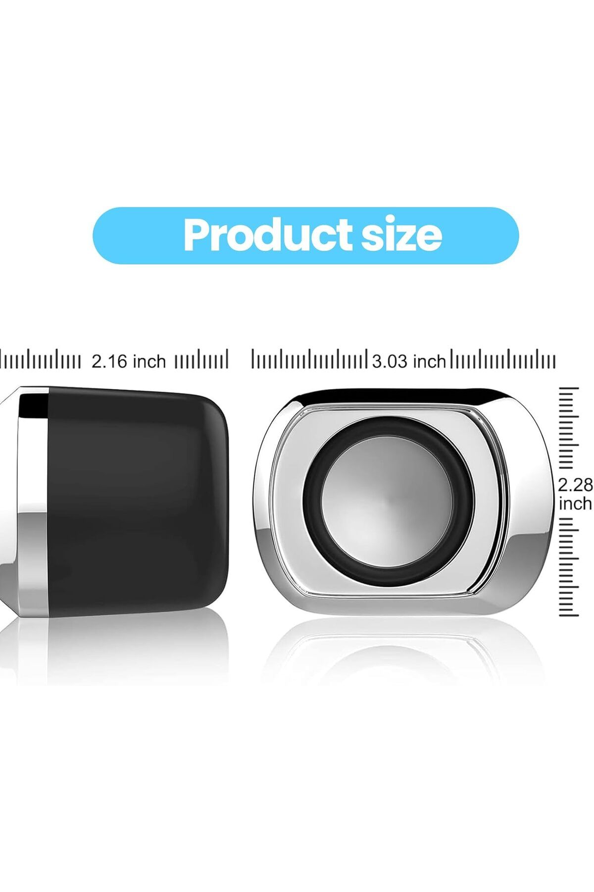 COOYA-Computer Speaker, Volume Control and 3.5 Mm Audio Plug, USB-Powered Desktop Speaker Suitable 2