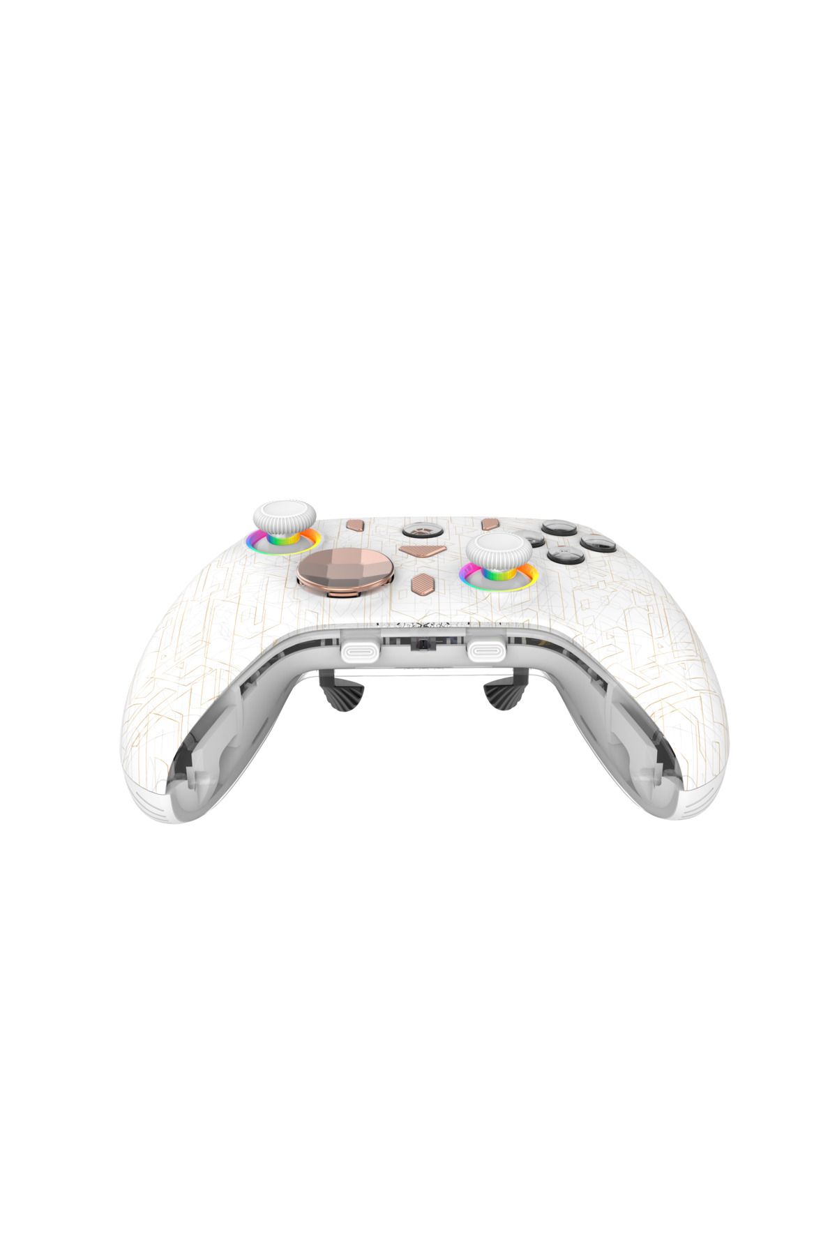 THRONE-Tactical Hero 2.4 Ghz/Bt Dual Mode - Rgb - Bottom and Back 4 Macro- Vibration - Gamepad with Turbo Mode 3