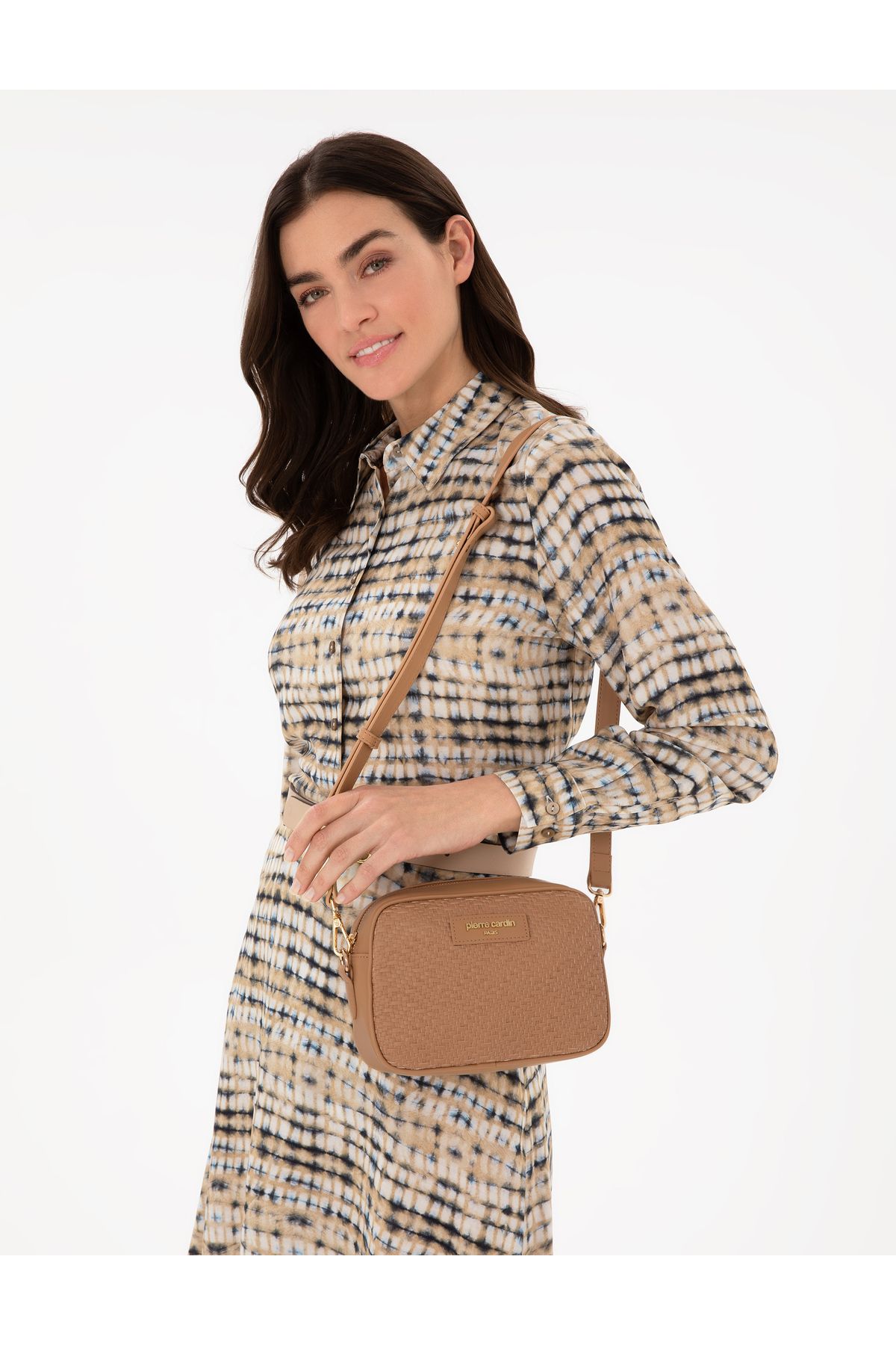 کیف کراس بادی شتری 50305503-VR015 Pierre Cardin