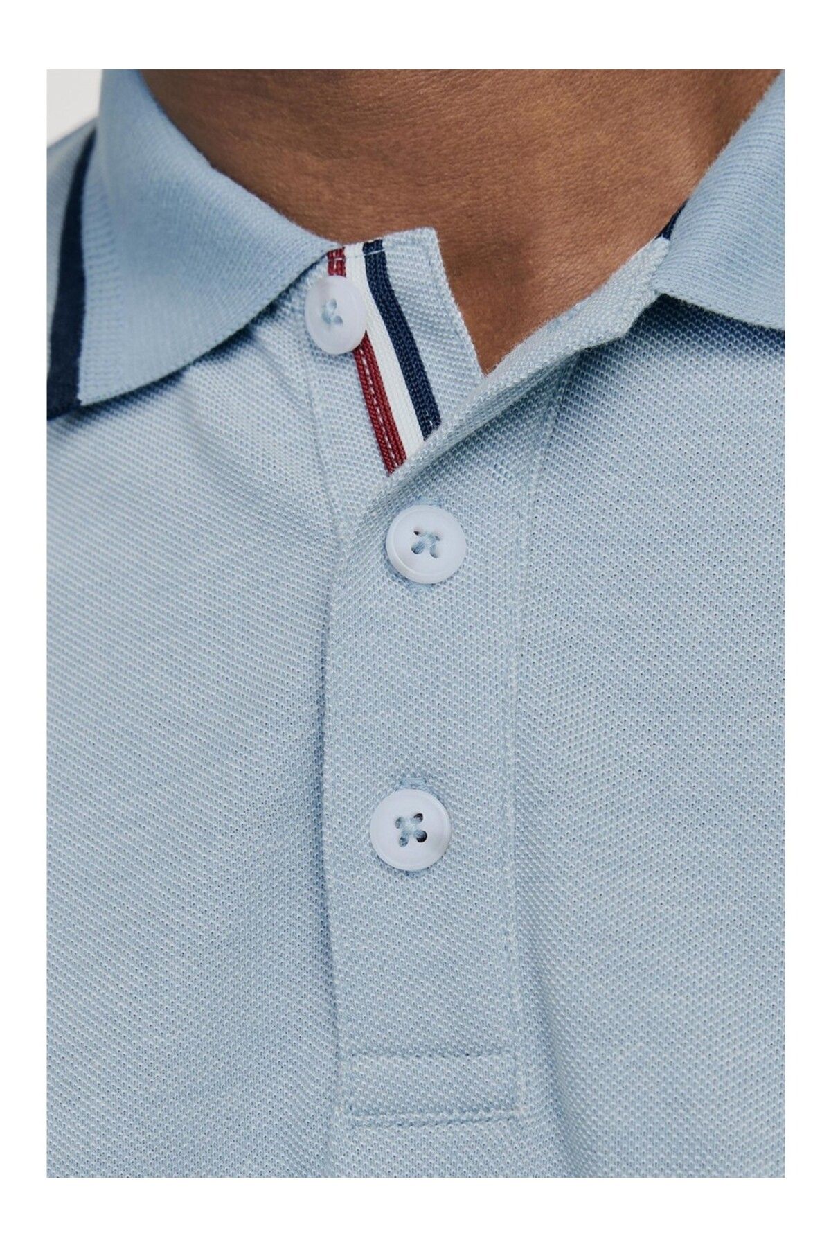 تی شرت یقه پولو آبی مردانه POLO YAKA اورجینال Jack Jones Jack & Jones