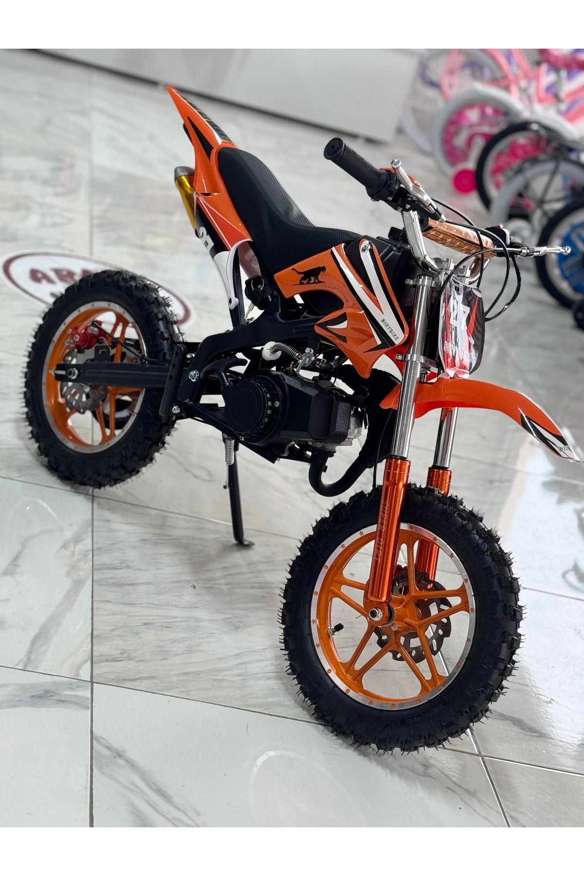 ARAS Mazakin 49 Cc Benzinli Cros Çocuk Motoru Mekanik Disk Fren 5-13 Yaş