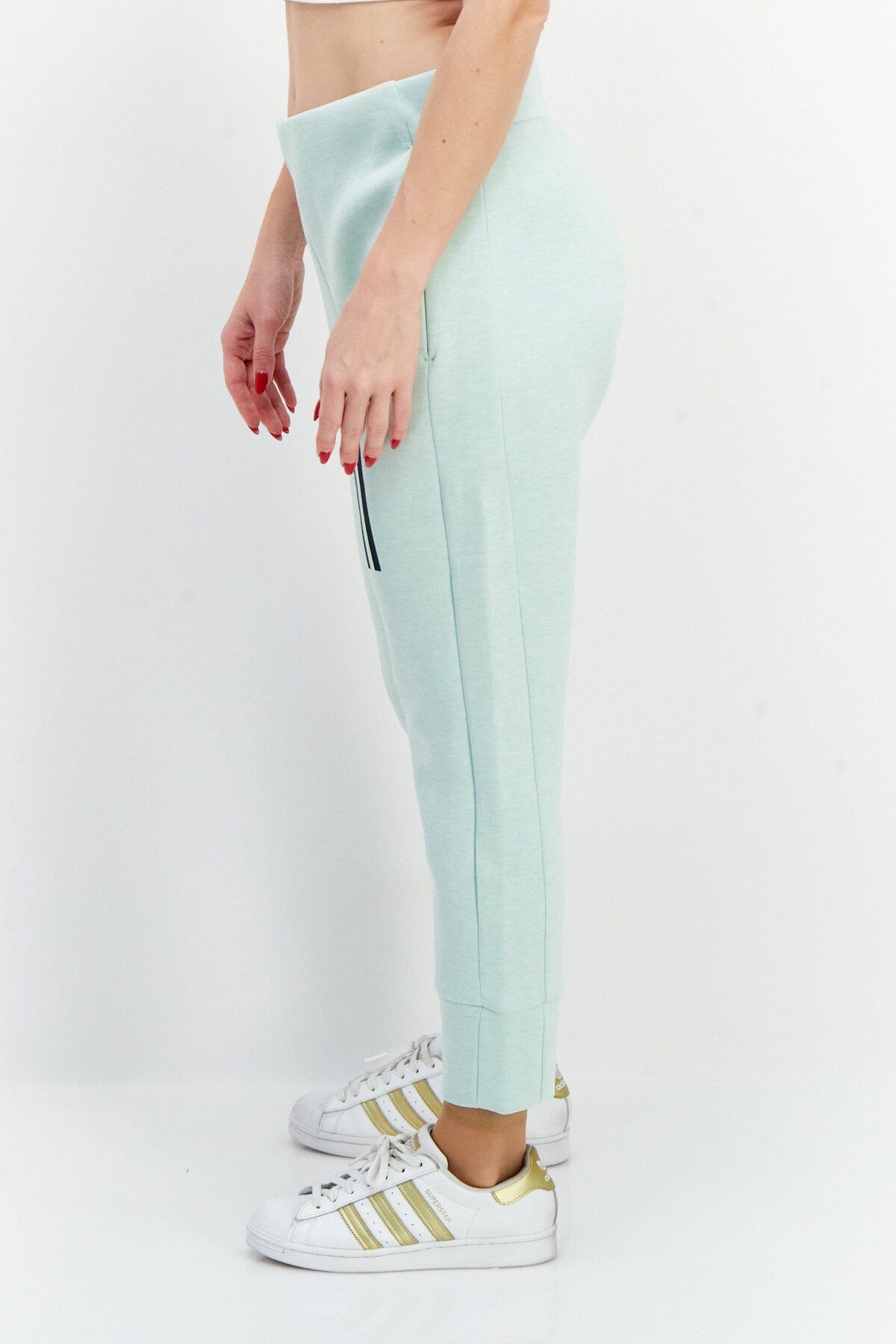 adidas-Women Petite Training Sweatpants, Mint Green Heather 3