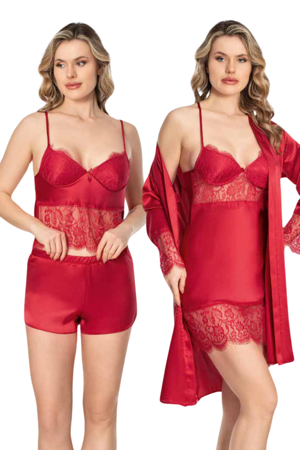 PRENDRE Kadın 6 Parçalı Pijama Gelin Çeyiz Seti CYO. SY.4.S370.YP.1