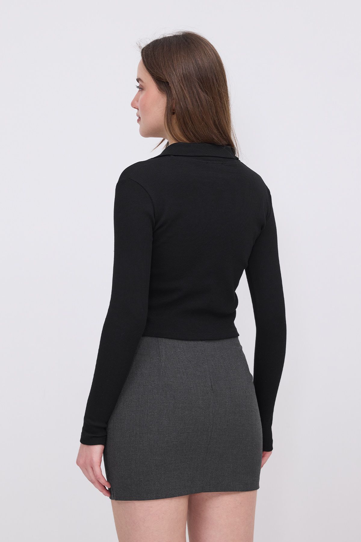 Addax-Cardigan cu nasturi cu gât polo H13869 5