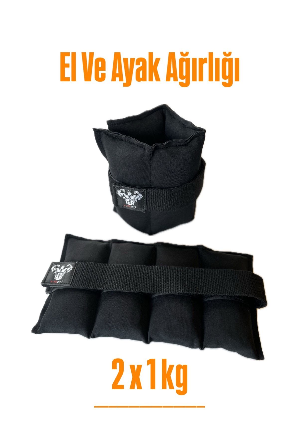E-HSPORT EL VE AYAK BİLEK AĞIRLIĞI 2X1KG (KUM AĞIRLIK)