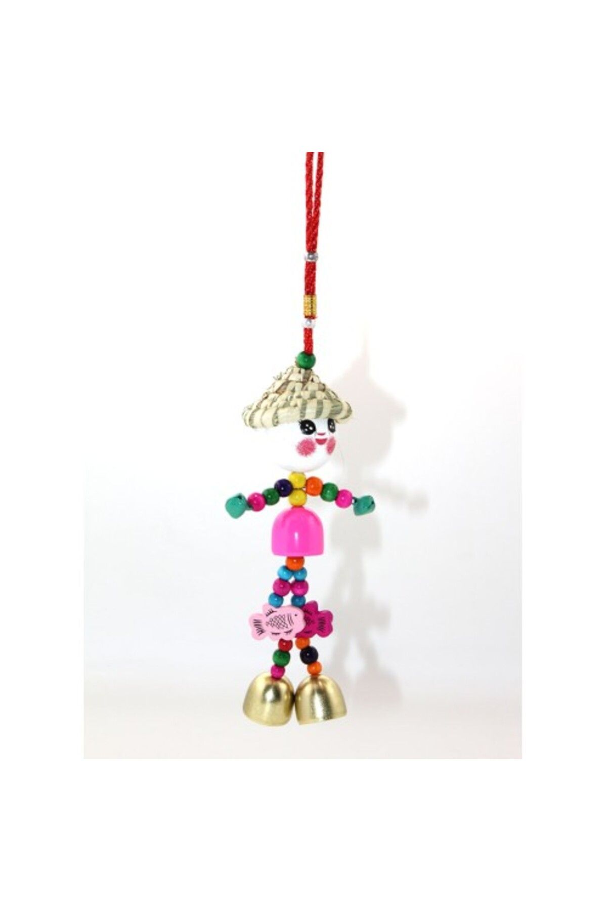 Mu Art Ahşap Renkli Rüzgar Çanı Model 6