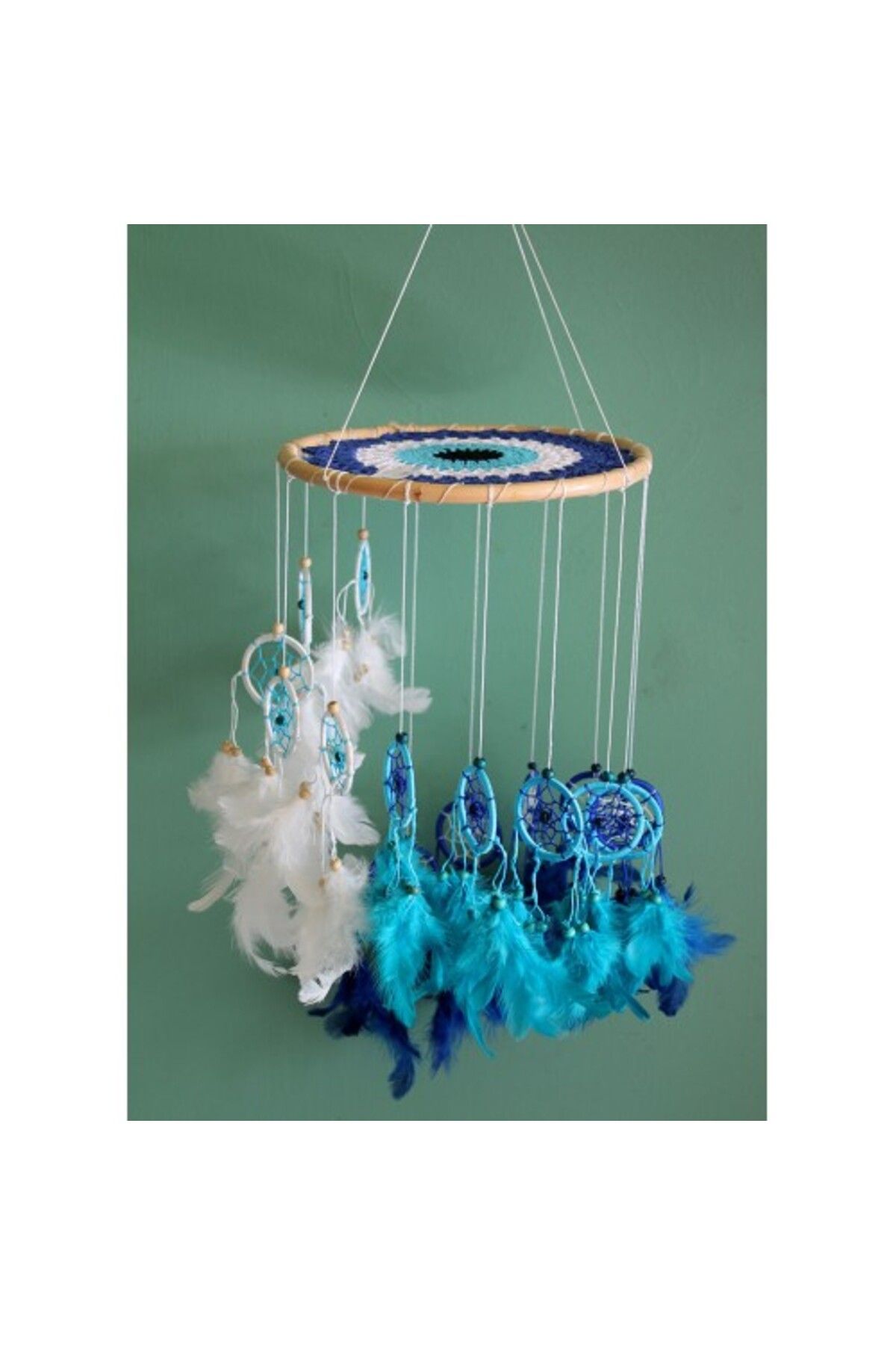 Mu Art Ahşap Rüya Kapanı Dream Catcher Model 5