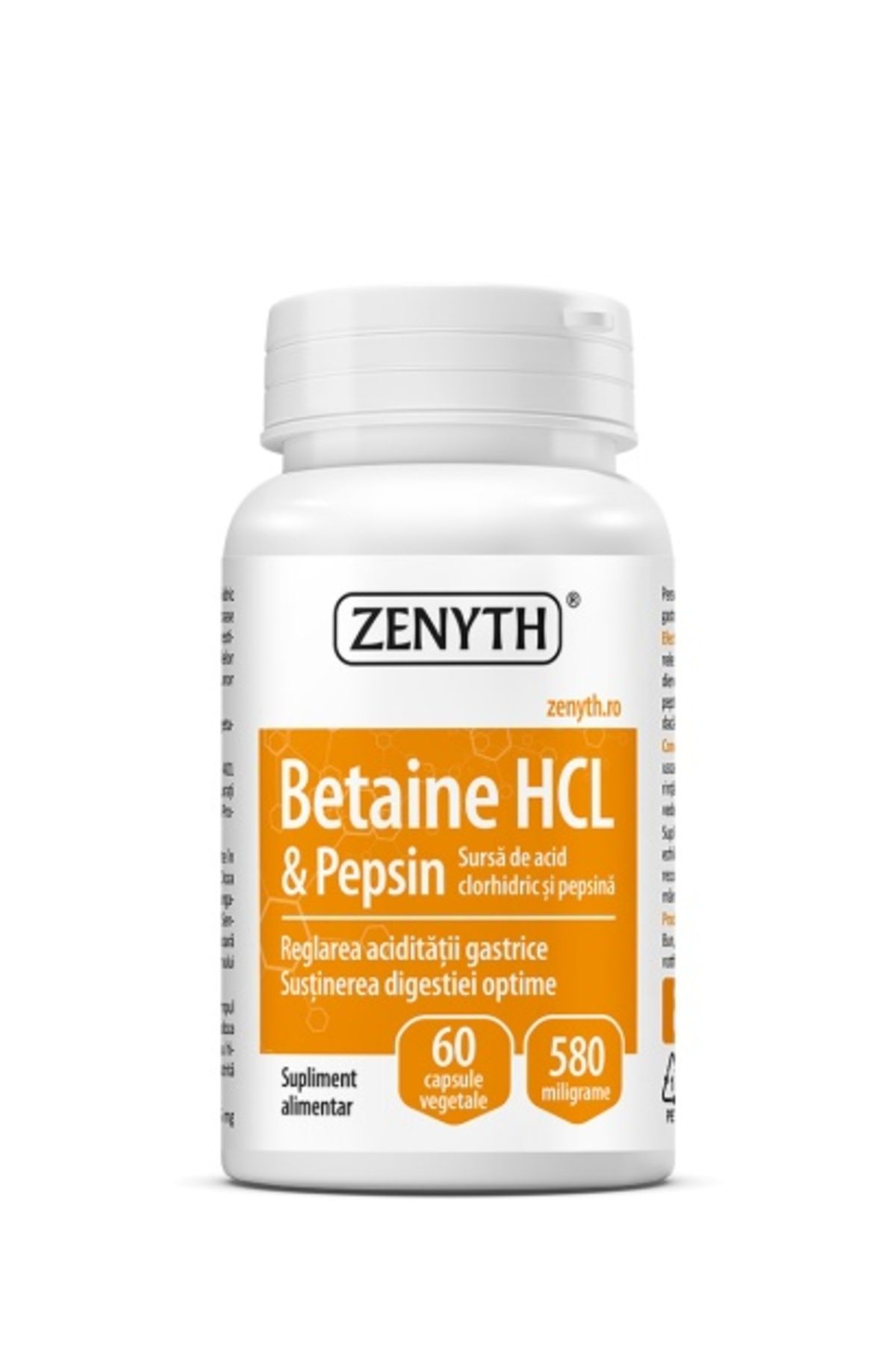 ZENYTH Betaină Hcl Și Pepsină 60 Cps - One Size