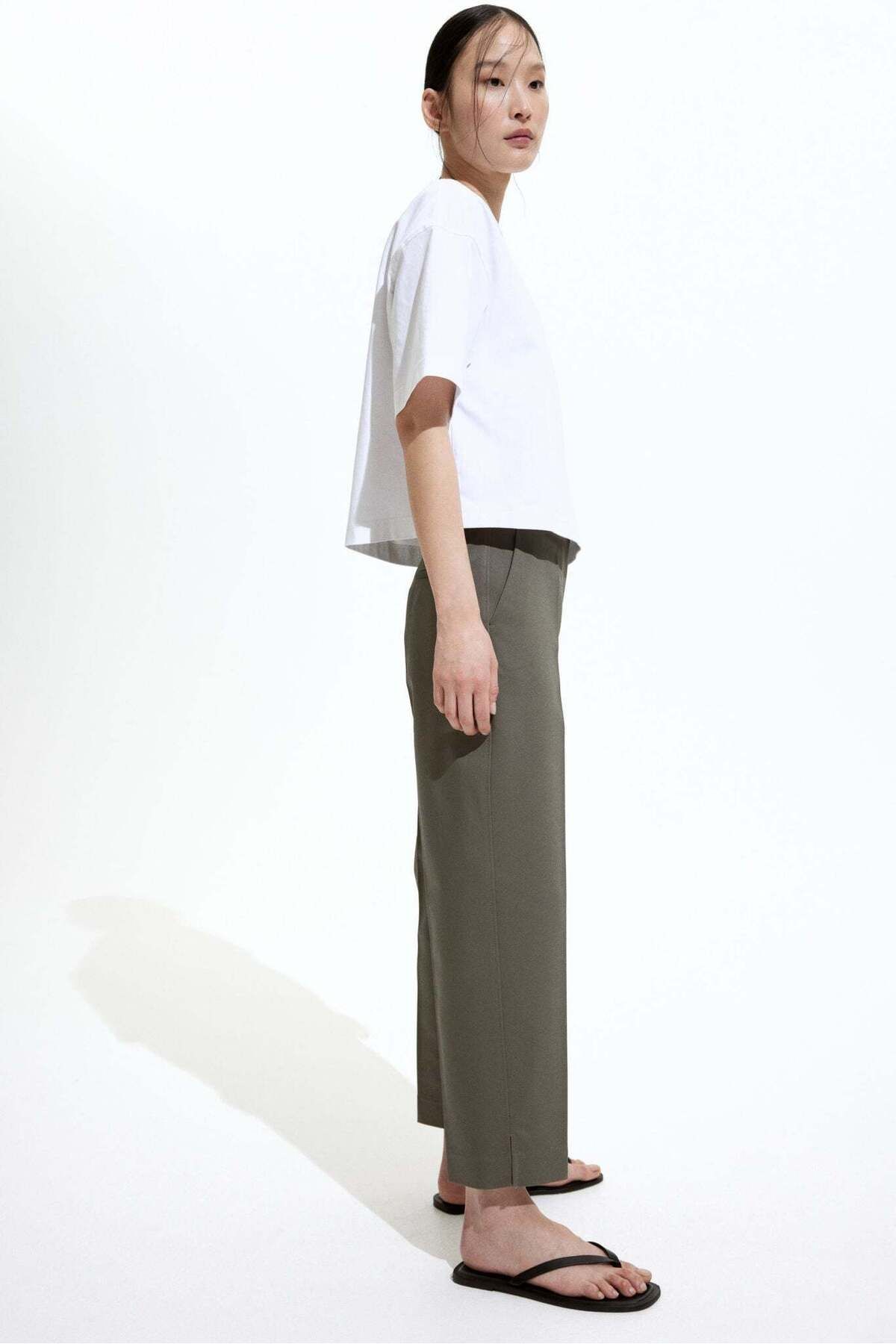 H&M-Tailored Cigarette Trousers 1