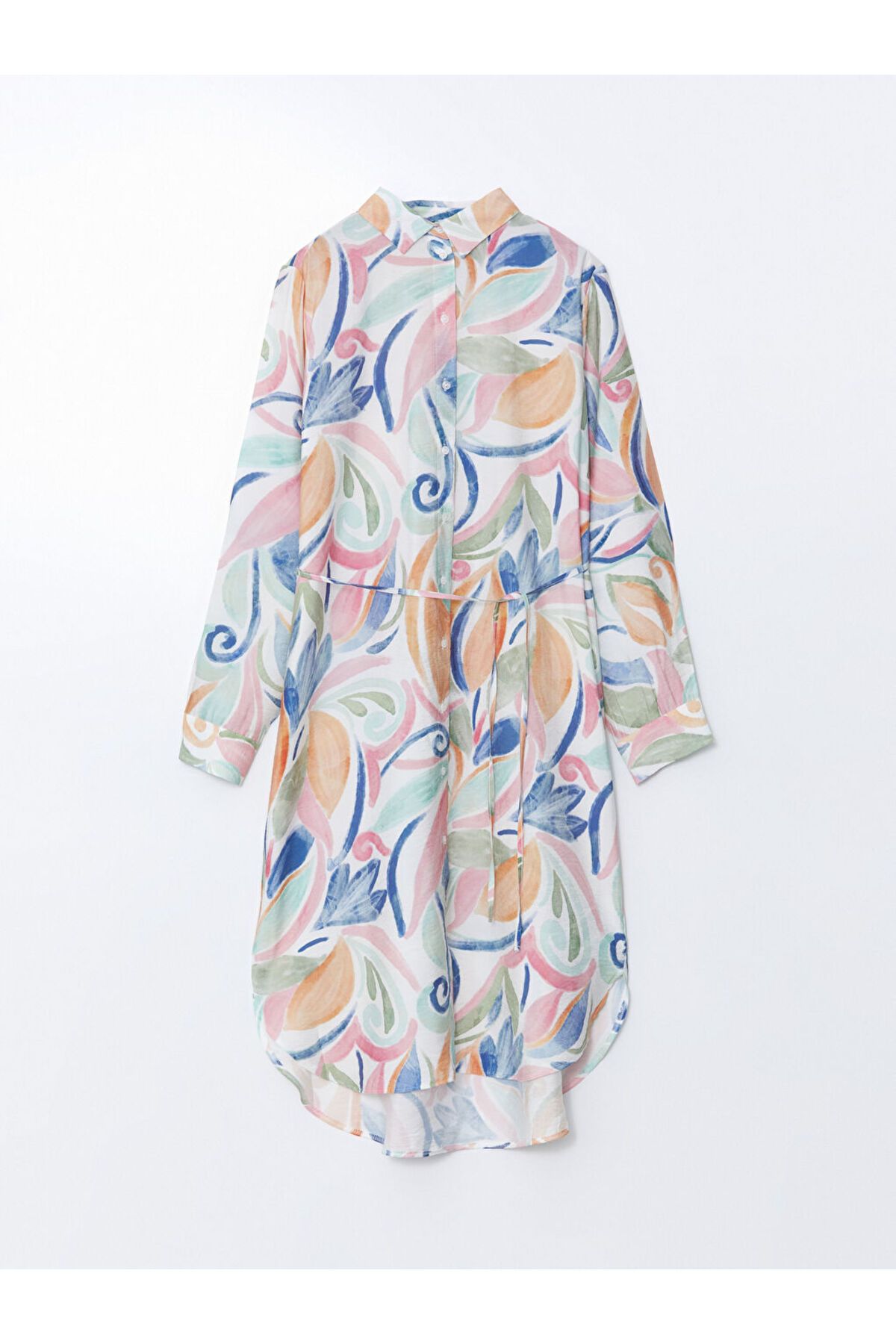 LC Waikiki Yeni Sezon Desenli Oversize Kadin Gomlek Tunik - S5KF85Z8