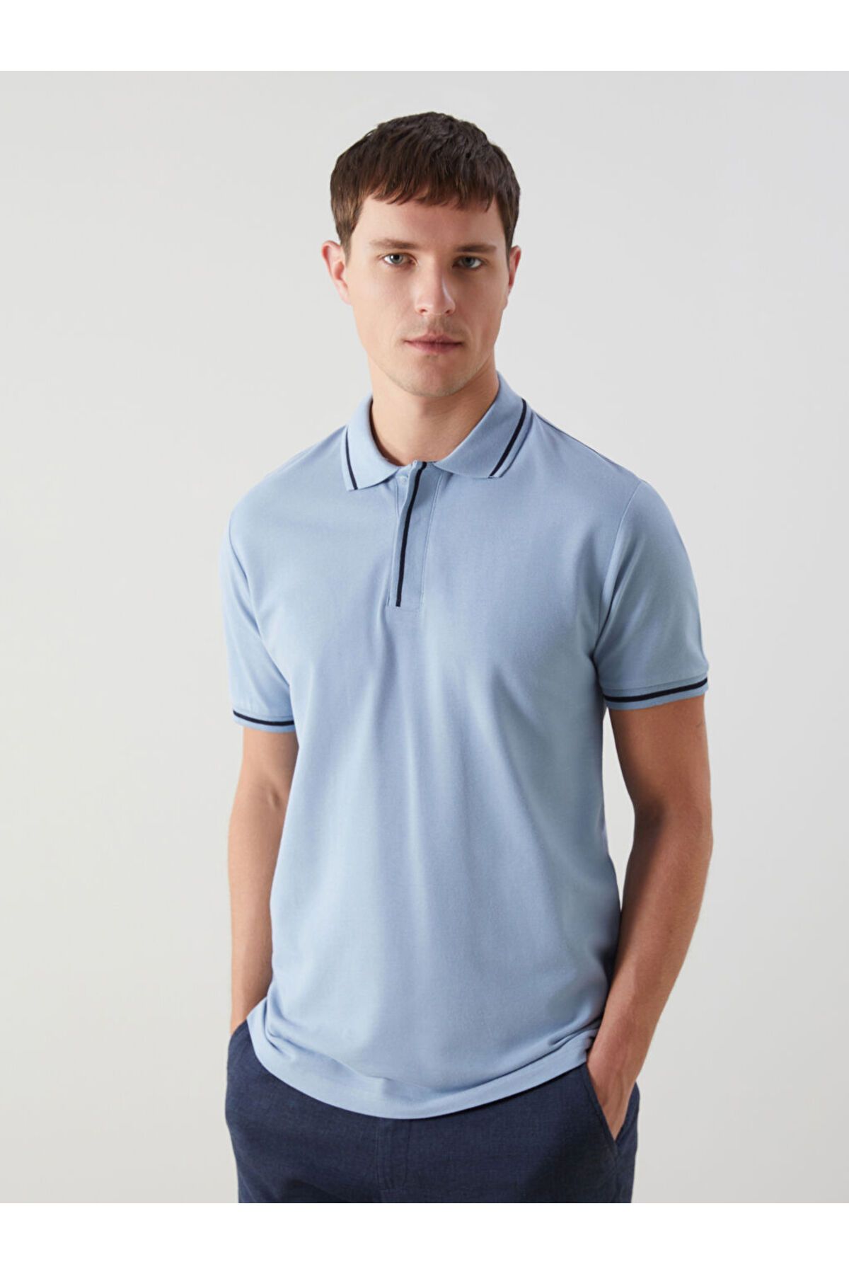 LC Waikiki Yeni Sezon Polo Yaka Kisa Kollu Pike Erkek Tisort - S5FO03Z8