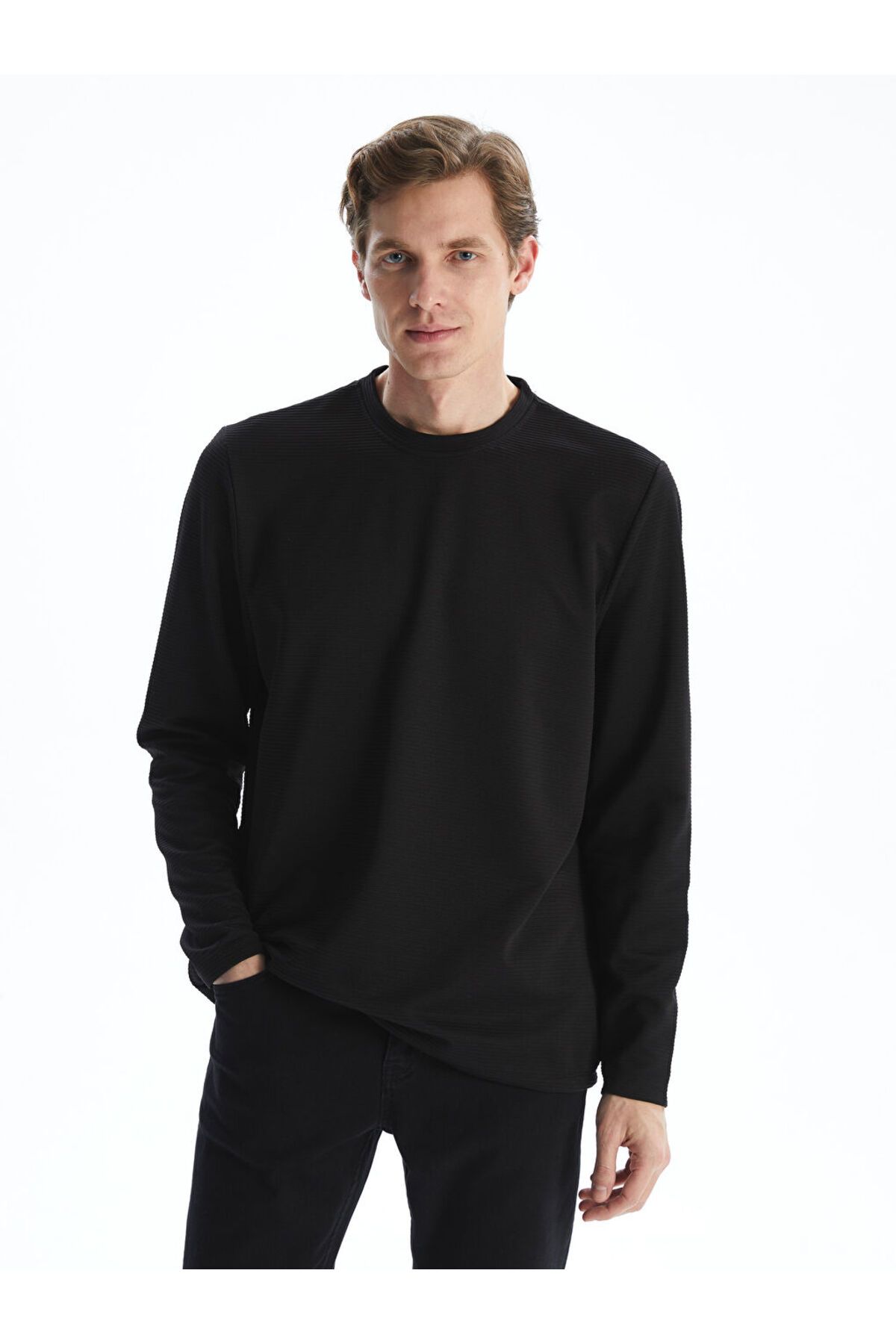 LC Waikiki Bisiklet Yaka Uzun Kollu Erkek Sweatshirt