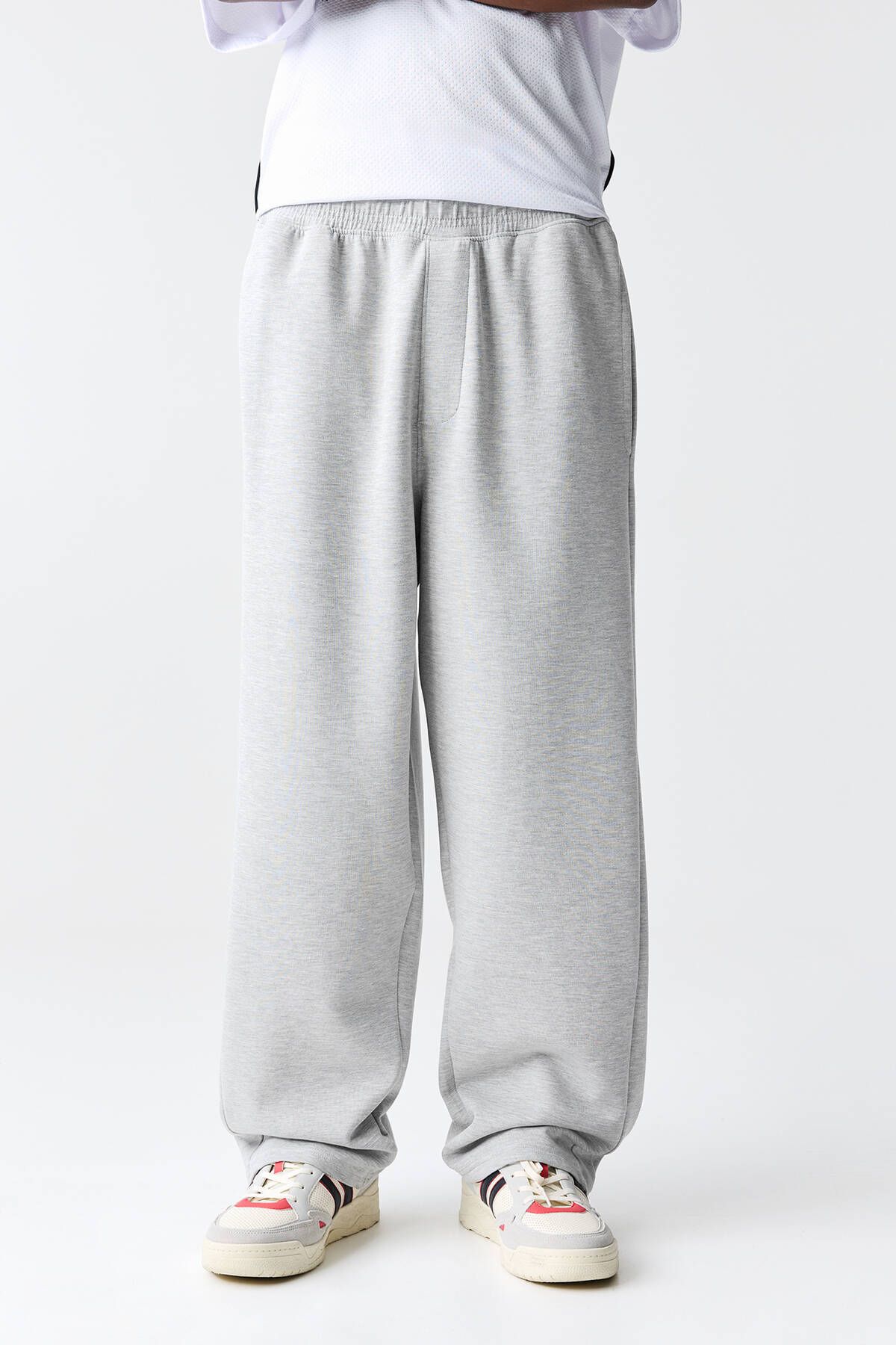 شلوار خاکستری مردانه لباس با پارچه شش Pull Bear Pull & Bear