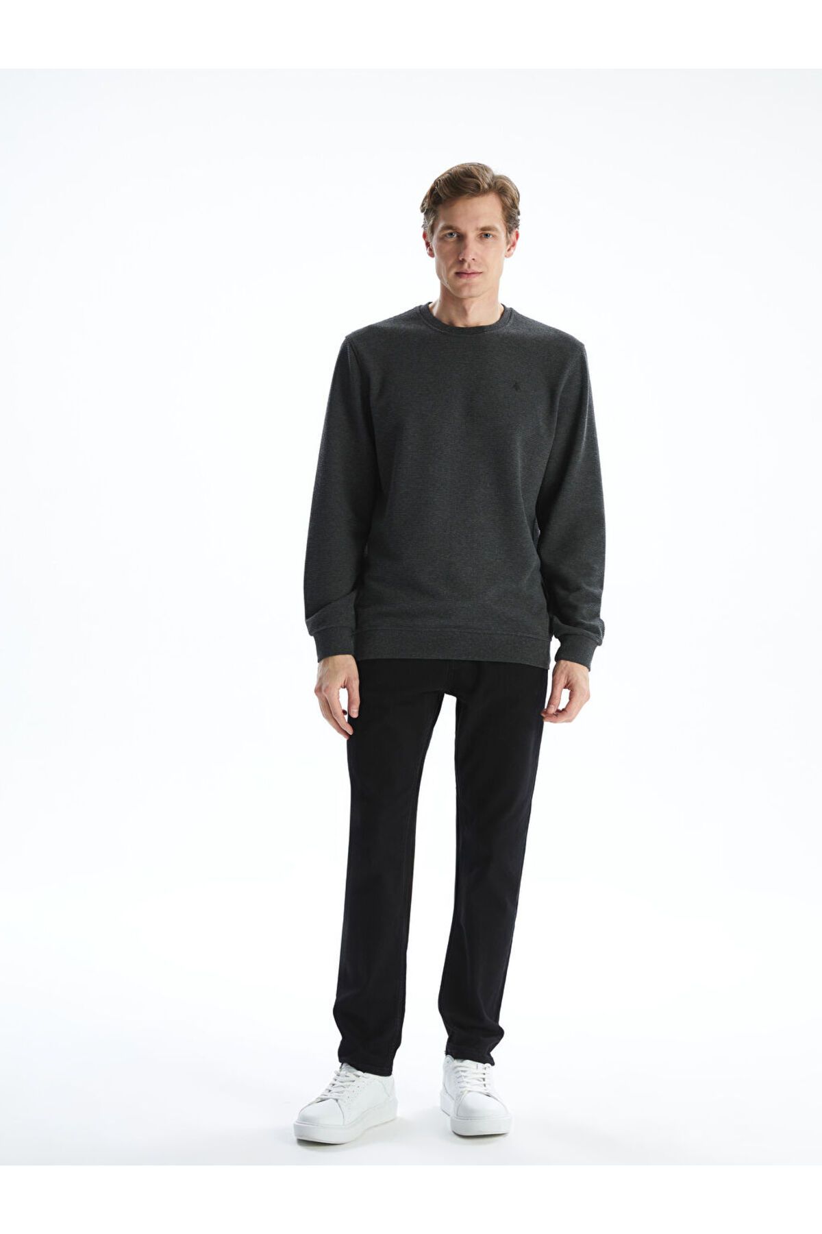 LC Waikiki-LCWAIKIKI Classic Crew Neck Long Sleeve Printed Men's Sweatshirt 2