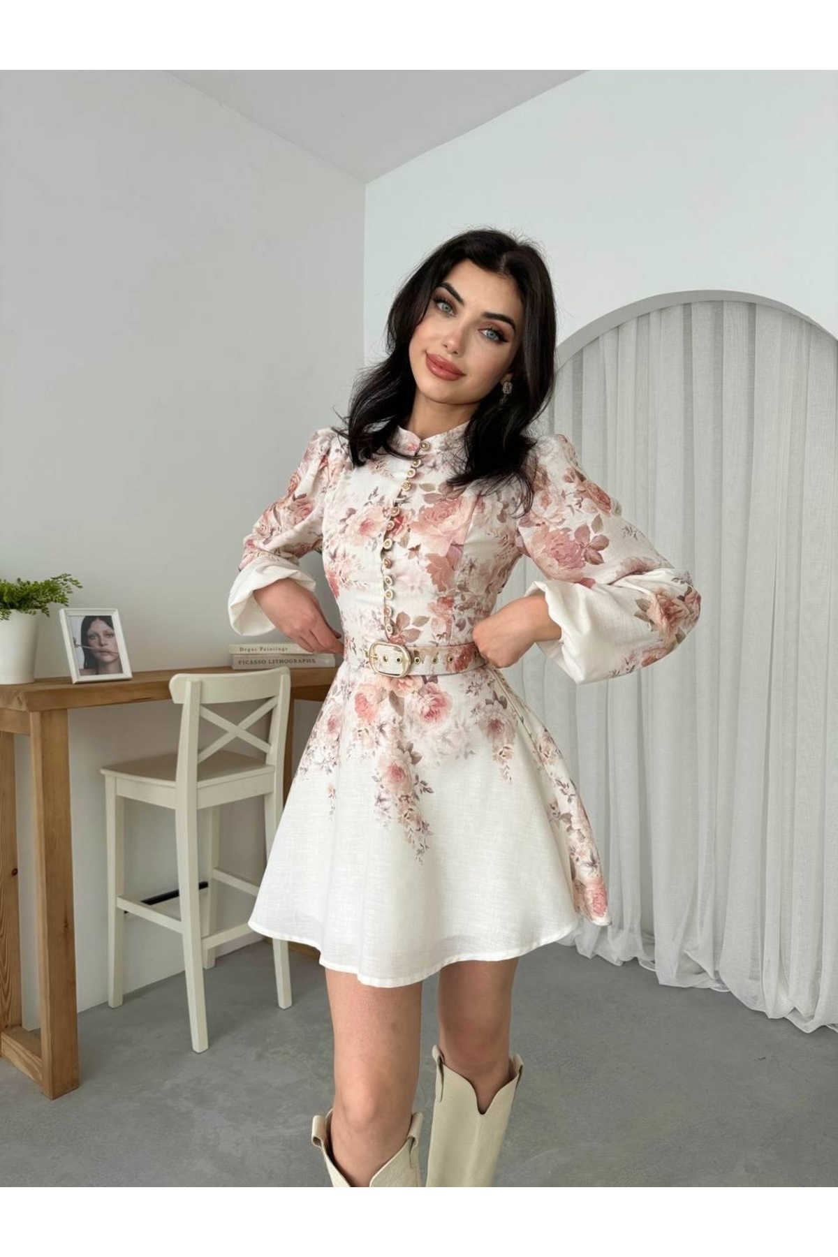 leyla sanat sanata yeni bir bakış açısı-Leyla Art a New Perspective on Art Simsor Floral Dress 6
