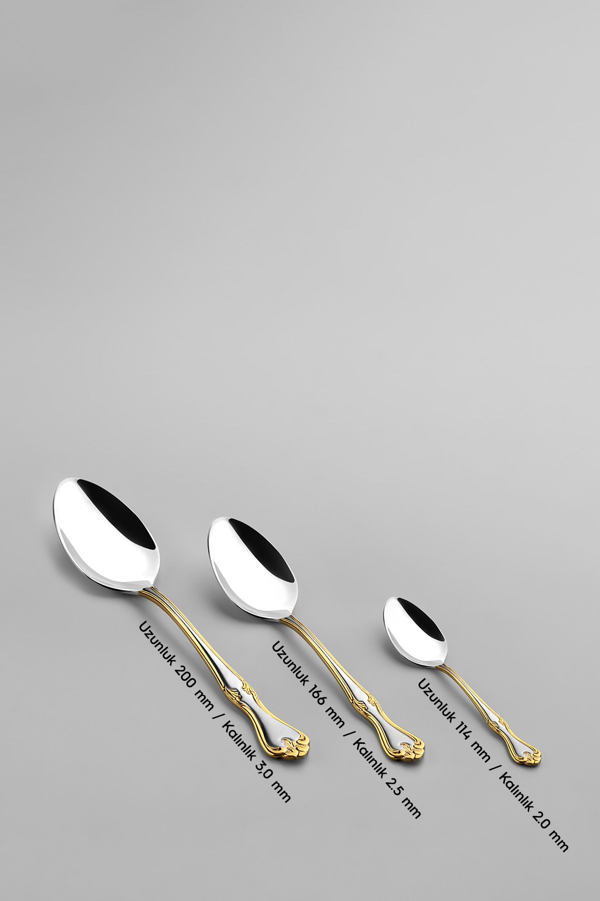 Nehir-Lalezar Gold Satin 12-Person 89-Piece Leather Boxed Cutlery Set 7