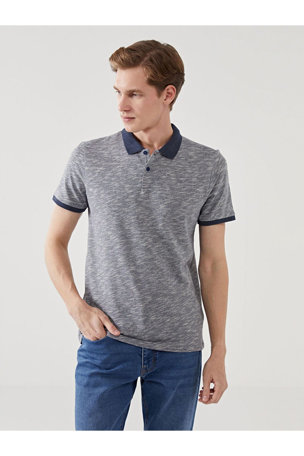 LC Waikiki Polo Yaka Desenli Erkek Pike Tişört