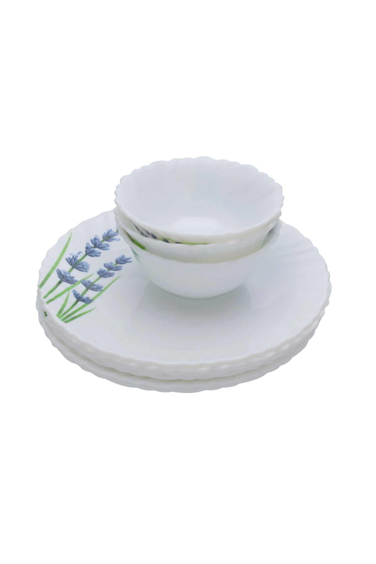 ROYALFORD-44 Pcs Opalware Dinner Set, English Lavender, Floral design | RF10679 6