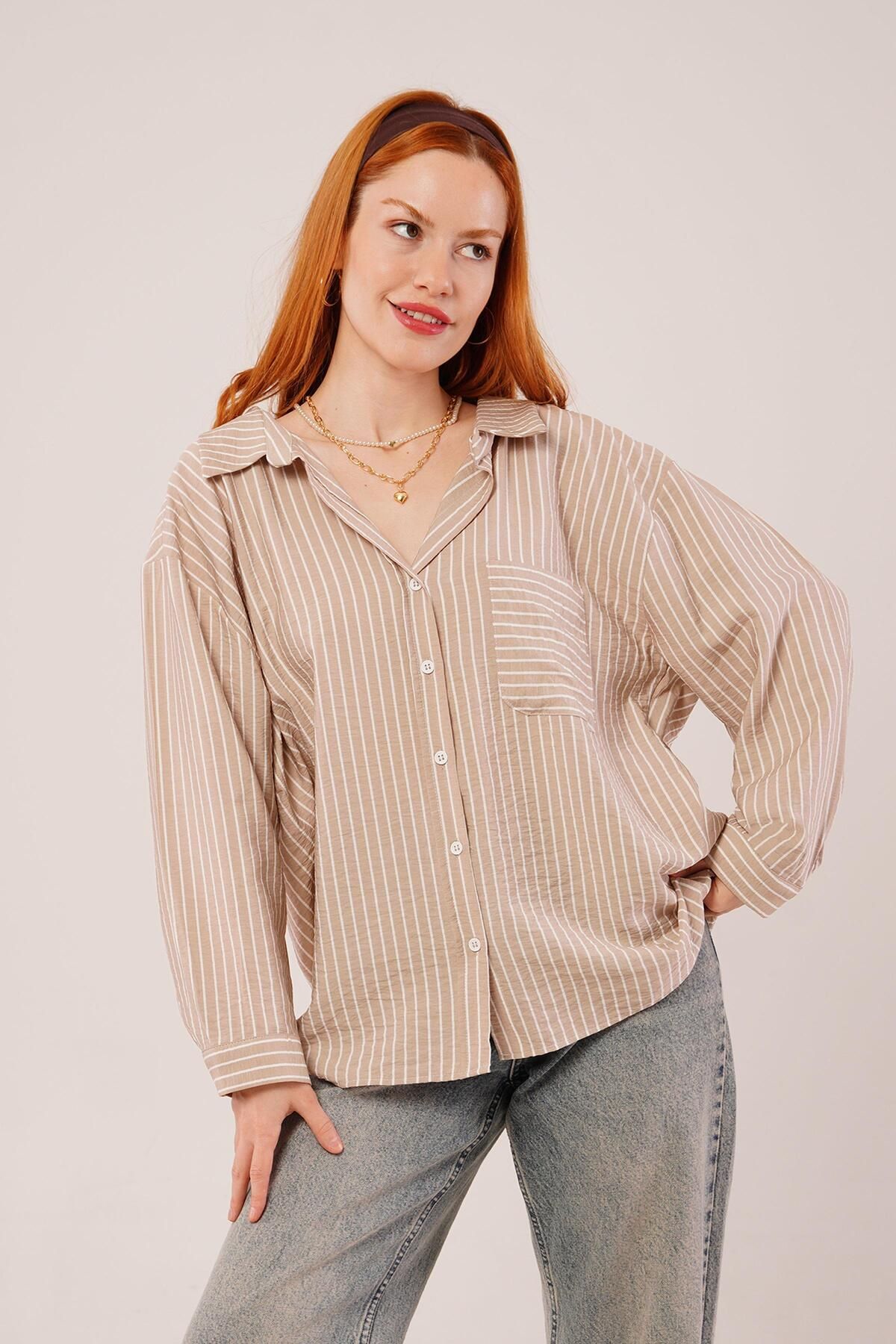 Miracle Omni-Camel Shirt with Stripe Detail and Pockets 4