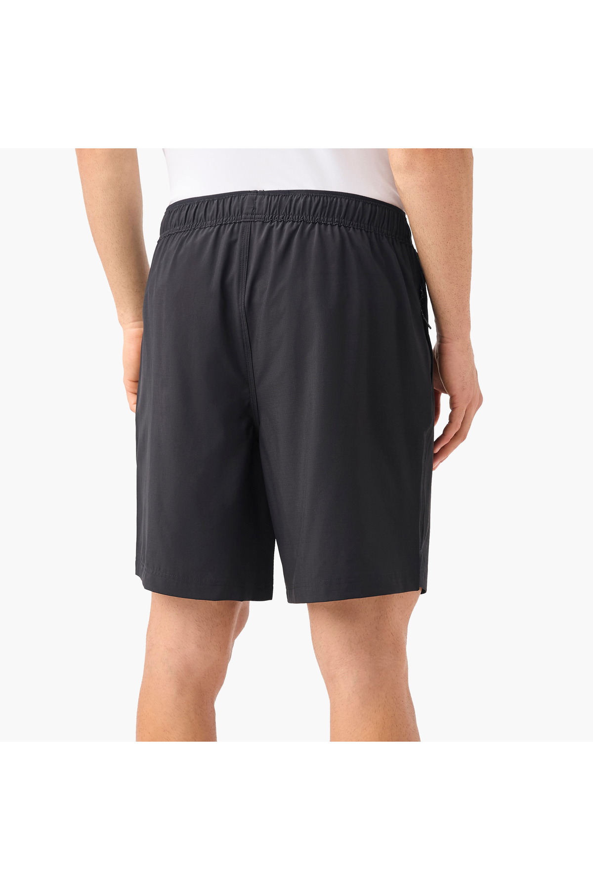 Adot-Solid Shorts with Drawstring Closure and Pockets 3