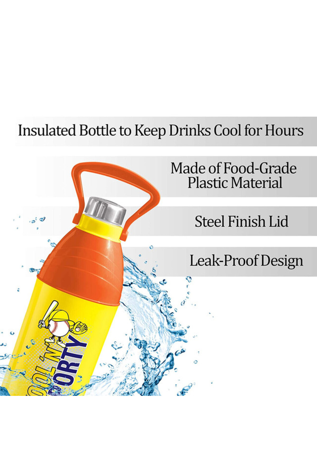 Milton-Kool n Sporty Water Bottle; 1610ml; Yellow 2