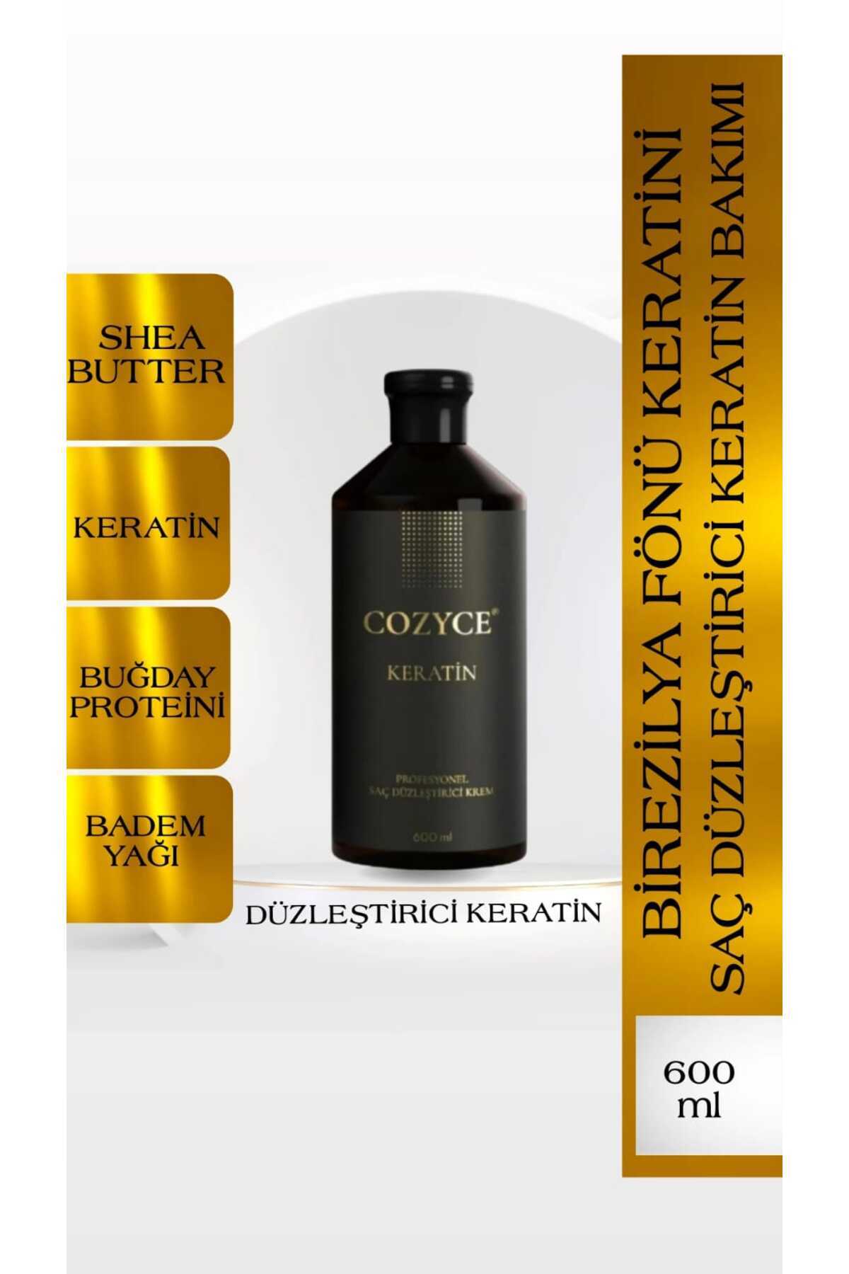 Protein Tuzsuz Şampuan Brezilya Fönü Keratin Saç Düzleştirici Keratin Seti — COZYCESET2Lİ — تصویر 5 از 8