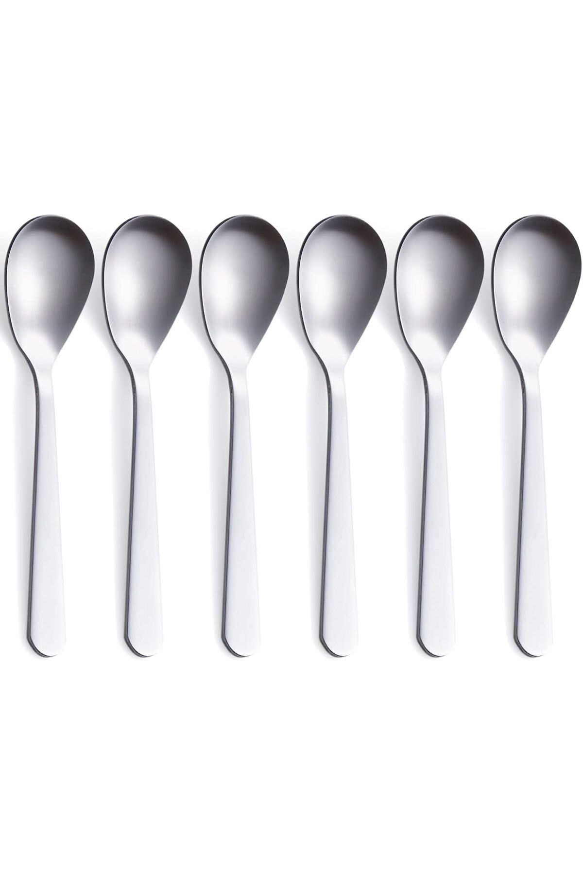 COOYA-6Pcs Demitasse Espresso Spoons, Stainless Steel Satin Finish Spoons for Coffee Tea Sugar, 4.7 Inch 1