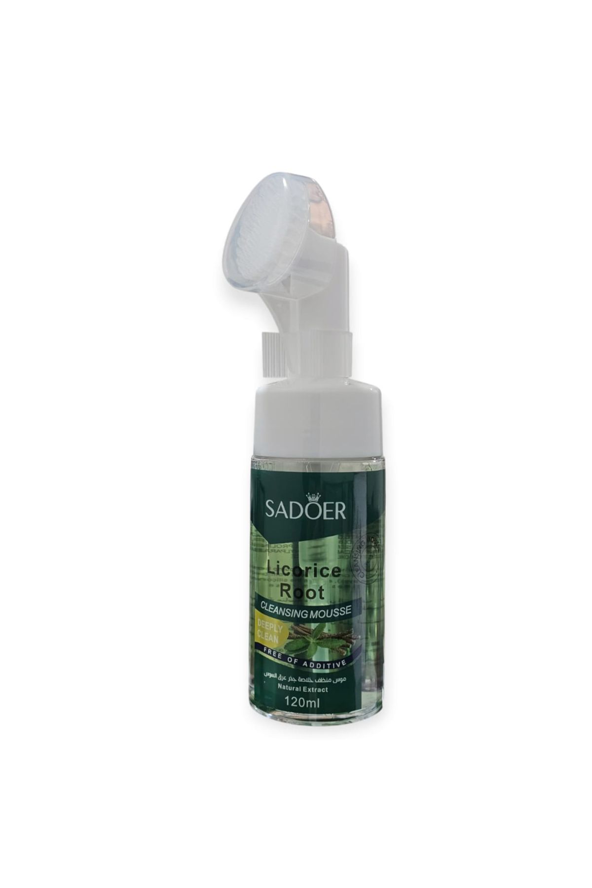 SADOER-Sadour Foaming Cleanser with Silicone Brush for Skin Cleansing and Lightening with Licorice Extract - 120ml 1