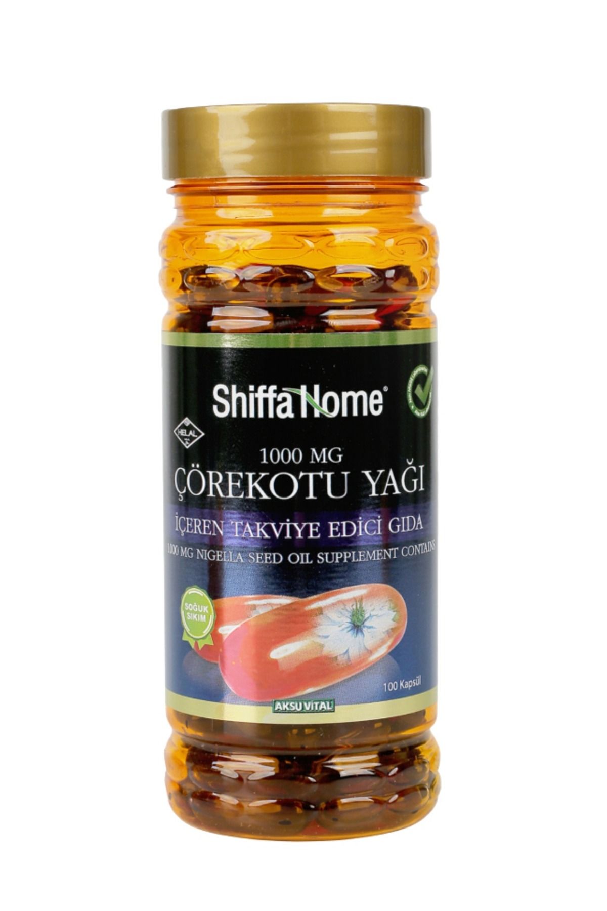 Aksu Vital Çörekotu Yağı 1000 mg 100 Kapsül