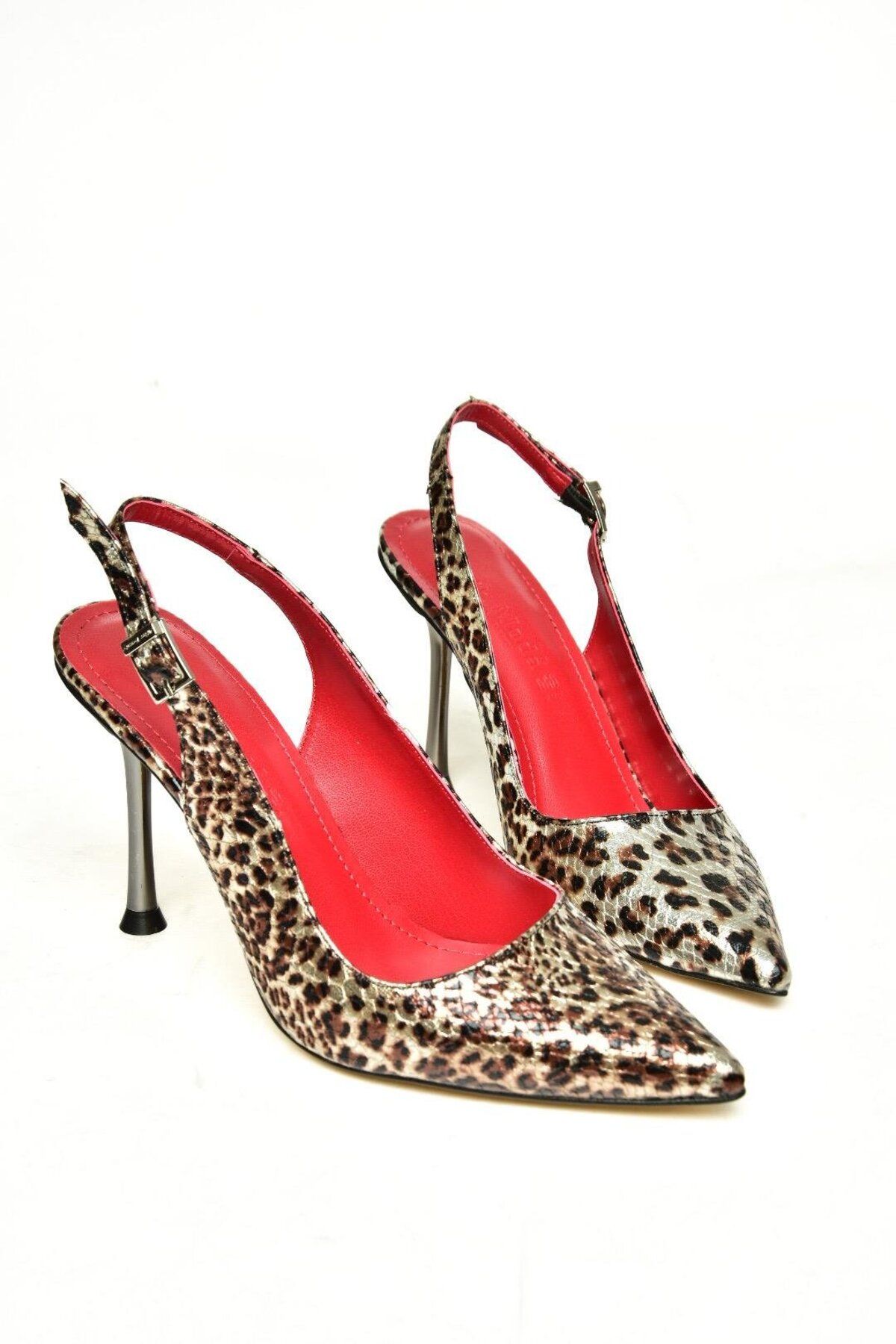 Fox Shoes-U 820562207   Pantofi de damă cu toc subțire cu imprimeu leopard șarpe 7