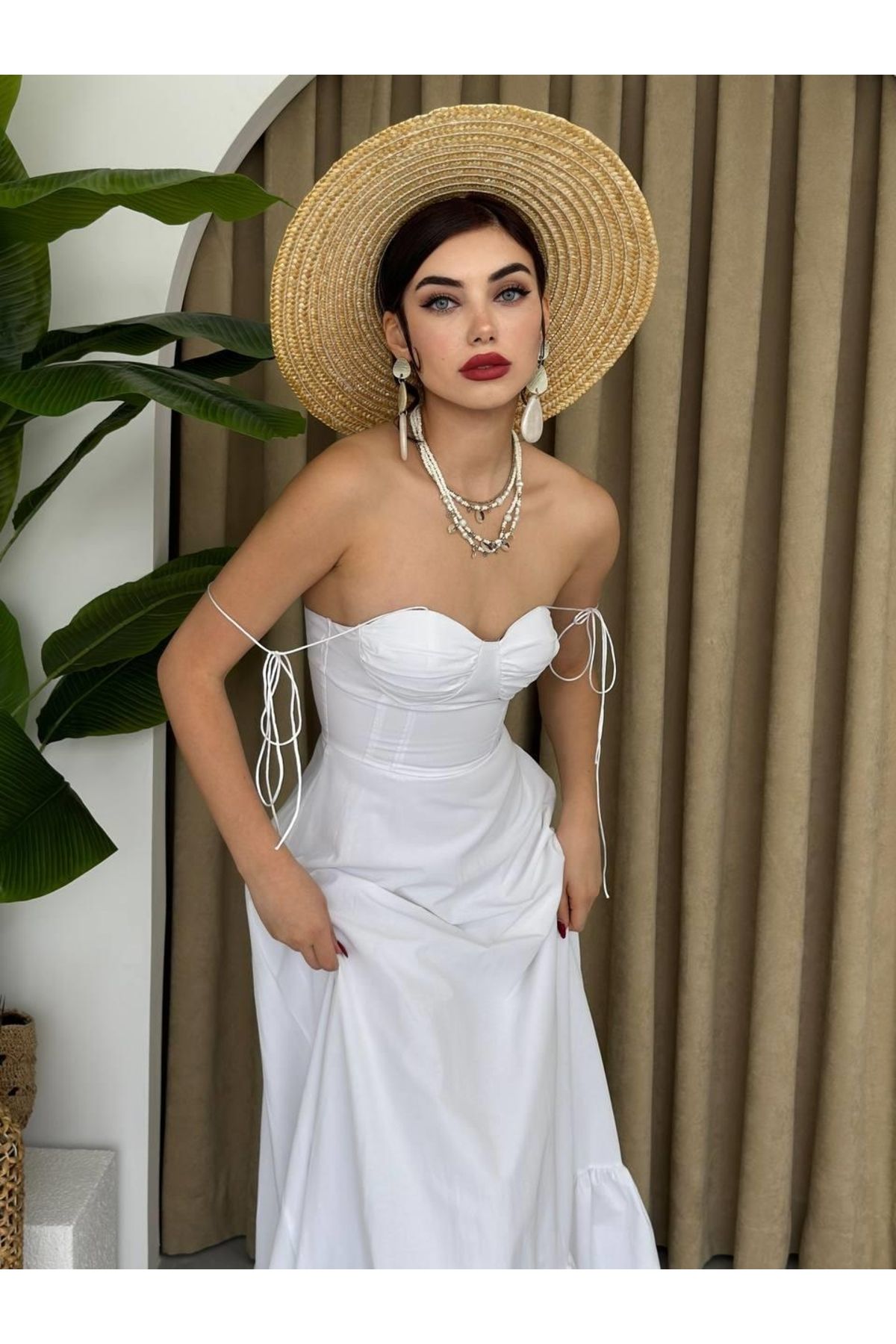 MHT STORE Elia İp Askılı Elbise