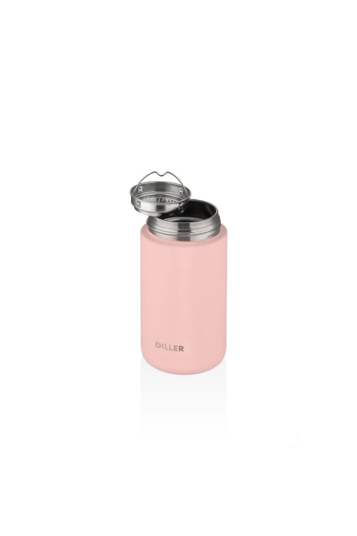 DILLER-Vagonlife Silicone Carrying Steel Flask with Strainer and Rabbit Figure with Handle D9078 420 ml 3