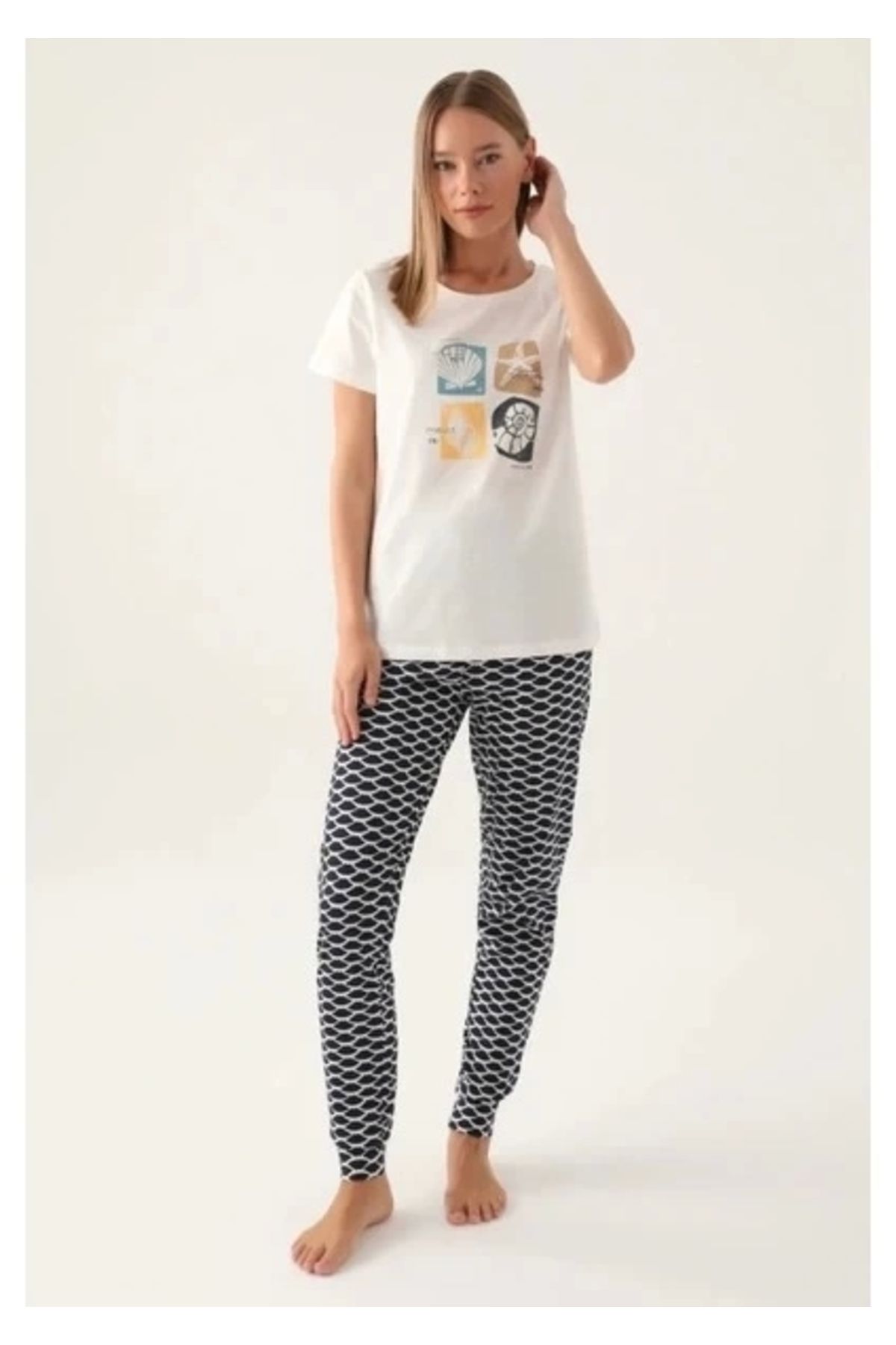 FTT SHOPPING MARKET Arnetta 2871-s Kadın Kısa Kol Pijama Takımı