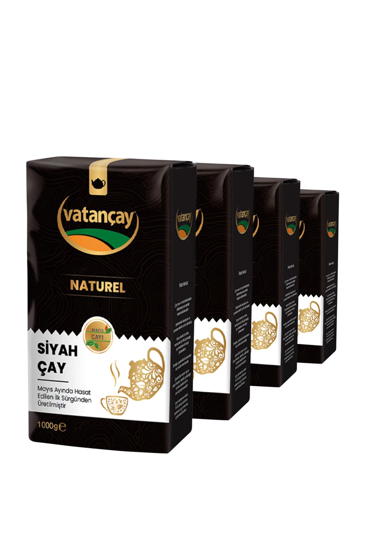 Vatan çay Siyah Naturel Çay Paket / Kampanya (4 PAKET SİYAH ÇAY 4000GR)