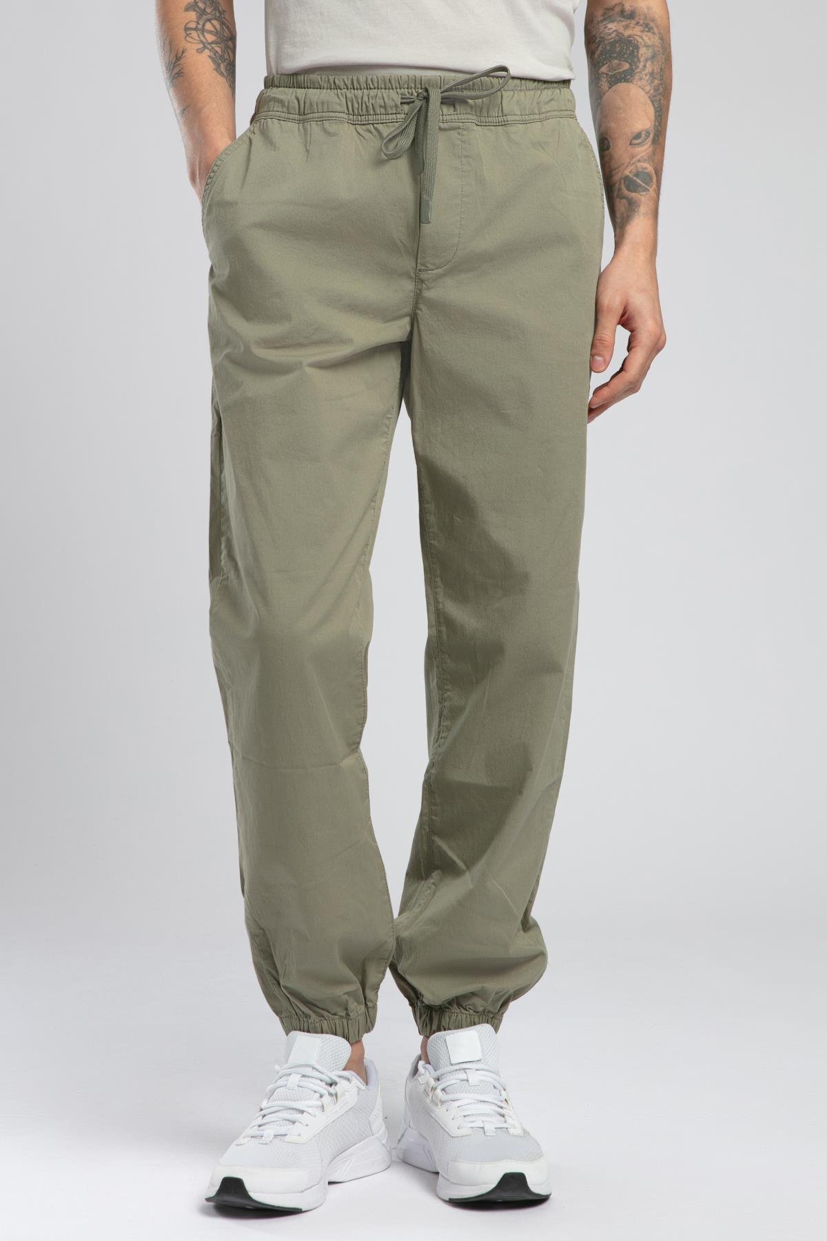 Jogger 2 Normal Bel Rahat Kesim Bilekte Lastikli Paça Haki Erkek Pantolon — خاکی 252 LCM 221011 — تصویر 2 از 4
