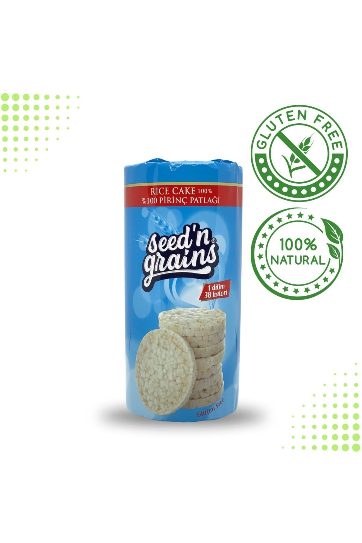 Seed'n Grains %100 Natural Rice Cake Pirinç Patlağı (135 gr)